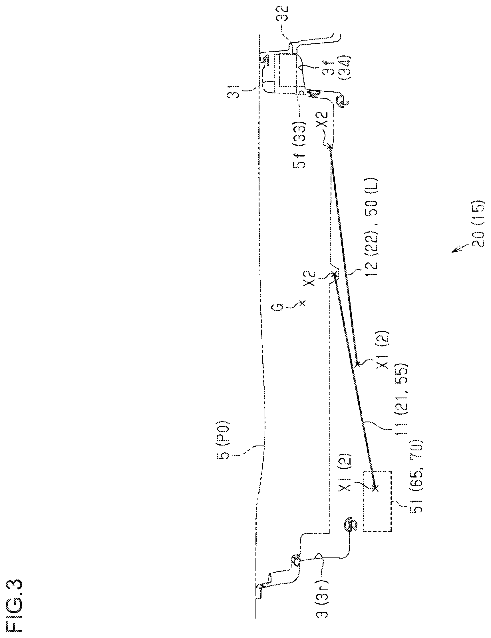 Patent US12552232 Figure 2 – Vehicle door device