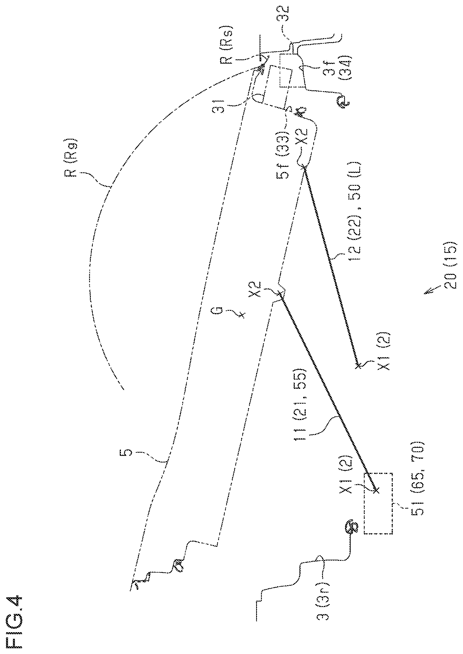 Patent US12552232 Figure 3 – Vehicle door device