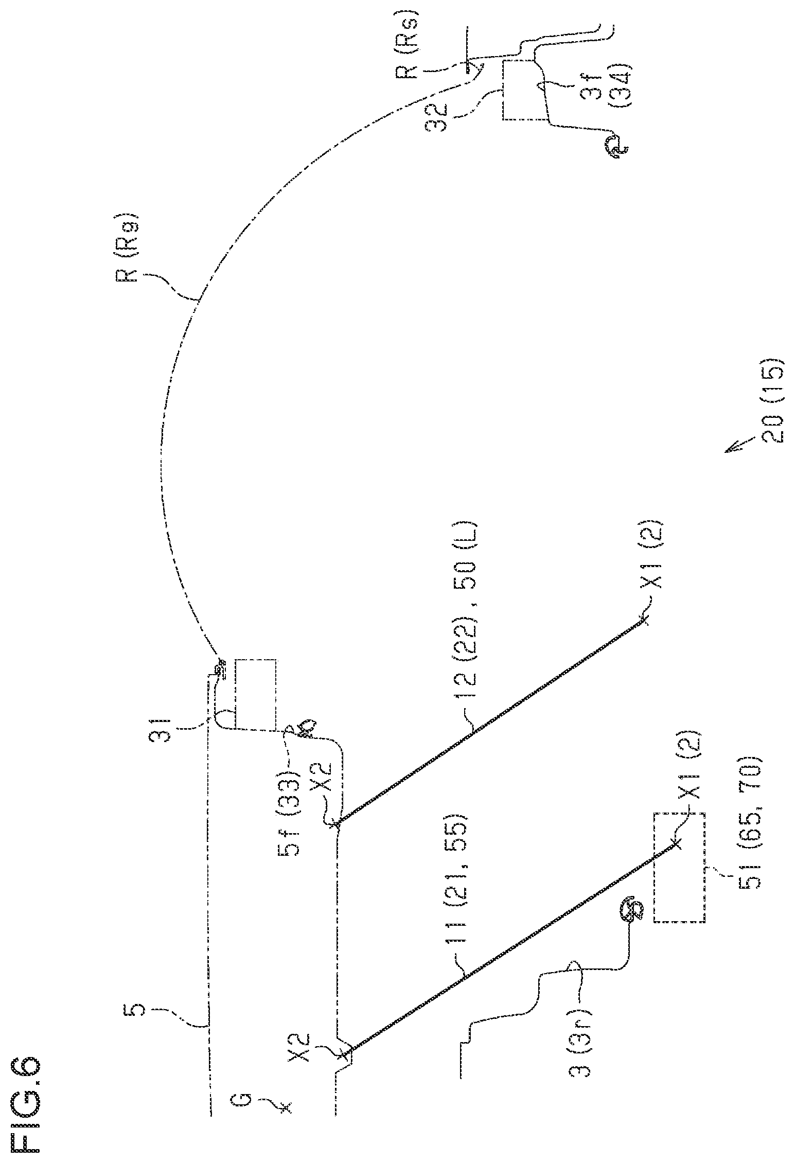 Patent US12552232 Figure 5 – Vehicle door device