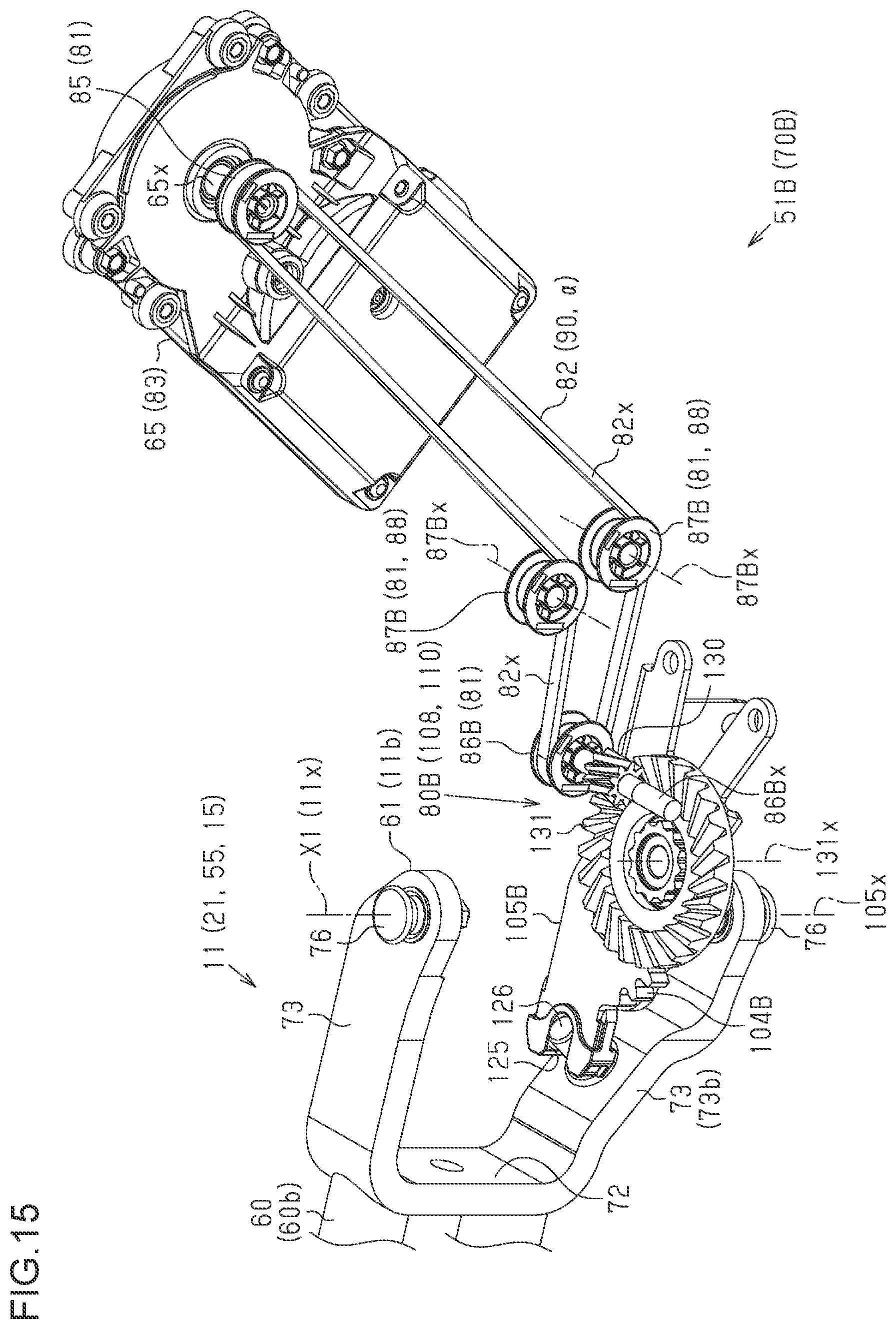 Patent US12552232 Figure 14 – Vehicle door device