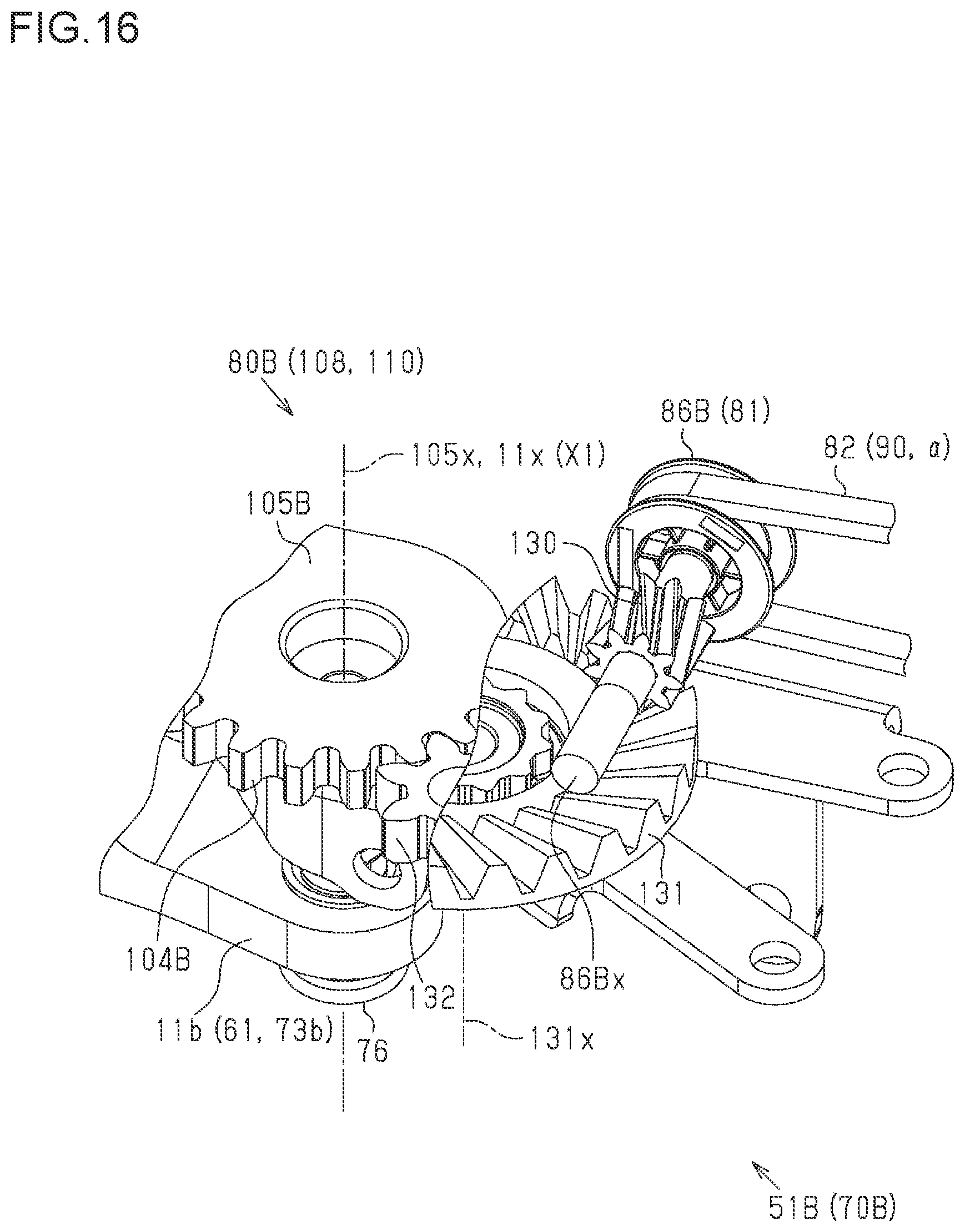 Patent US12552232 Figure 15 – Vehicle door device