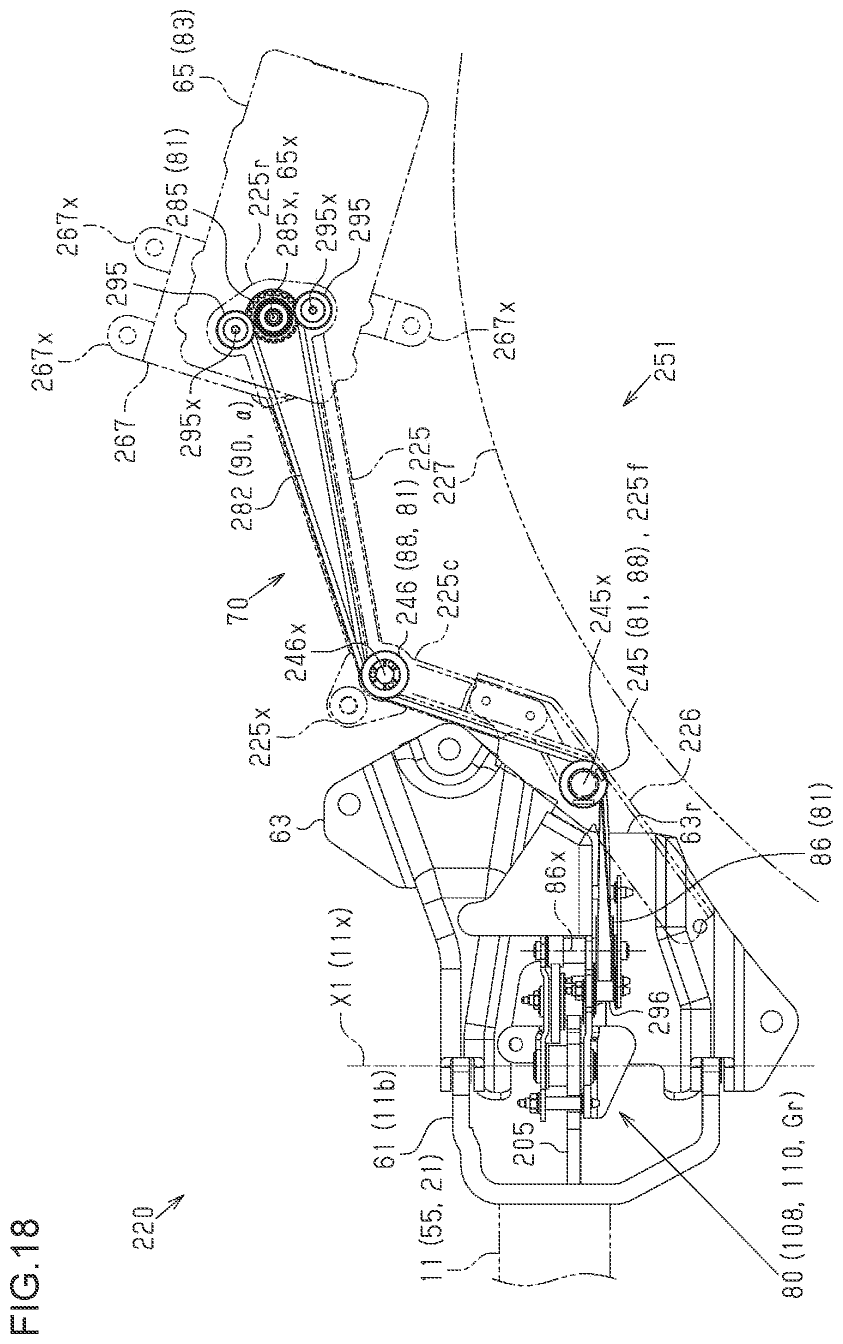 Patent US12552232 Figure 17 – Vehicle door device