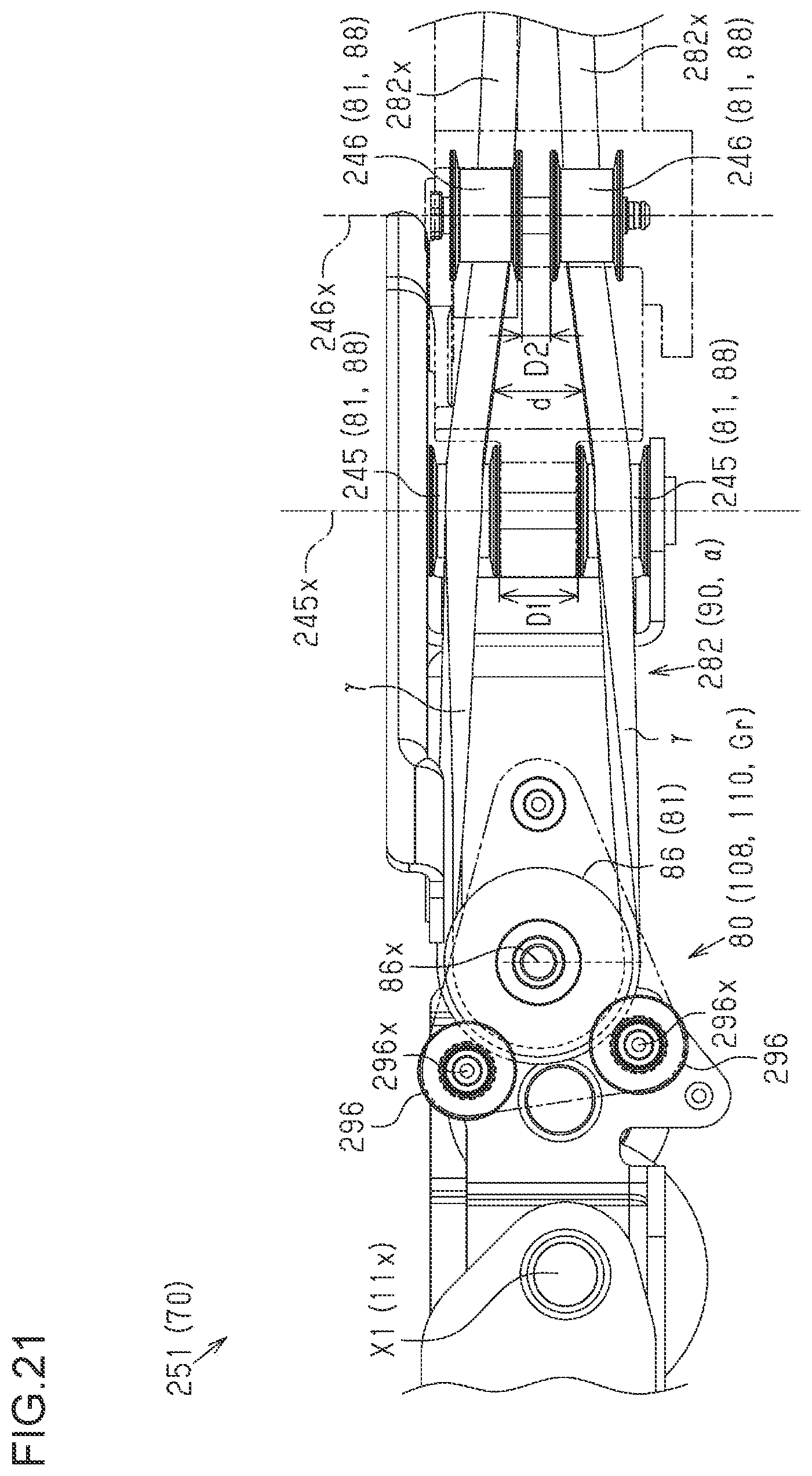 Patent US12552232 Figure 20 – Vehicle door device