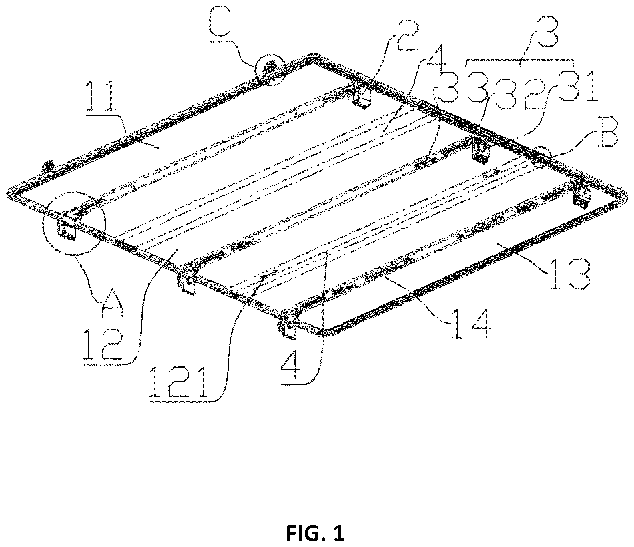 Patent US12552235 — Pickup truck rear compartment cover — Figure 1