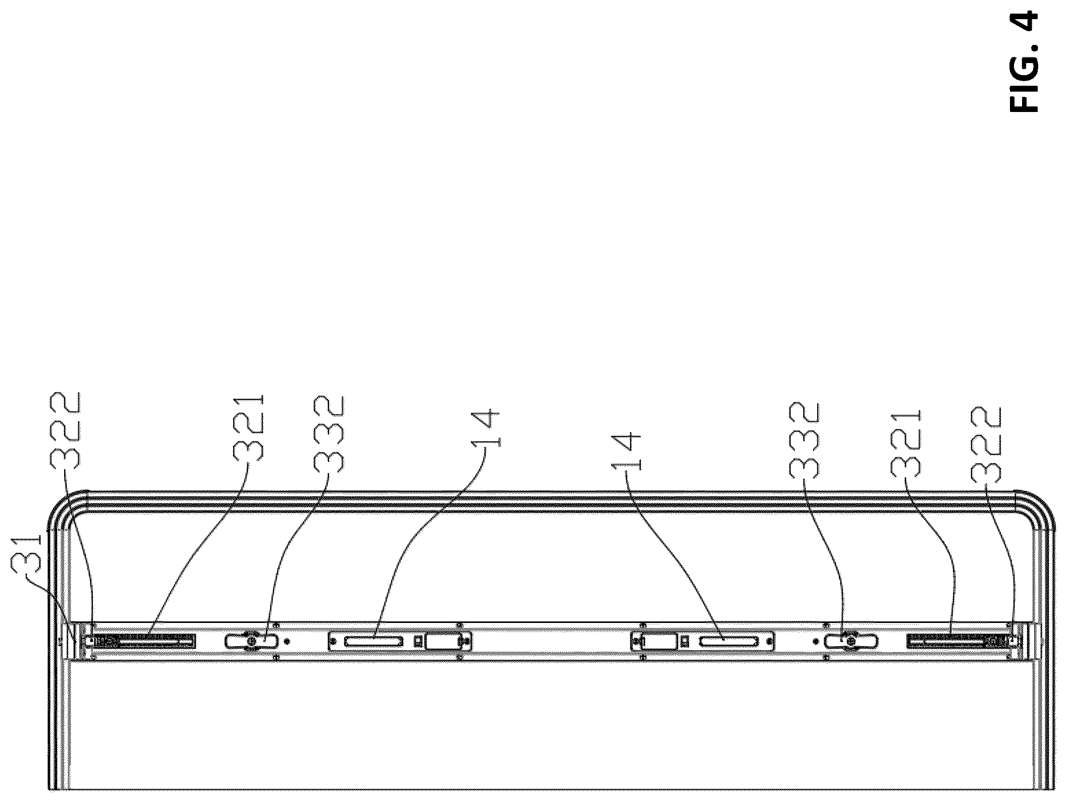 Patent US12552235 Figure 4 – Pickup truck rear compartment cover