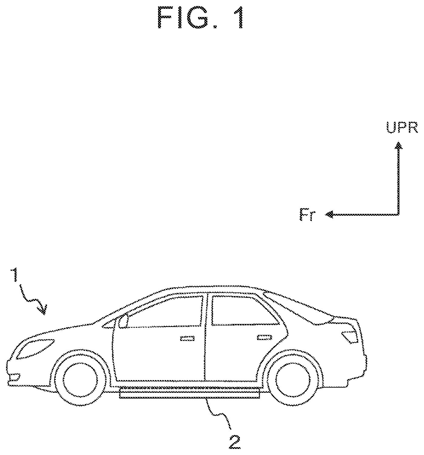 Patent US12552237 — Vehicle mounting structure of battery pack — Figure 1