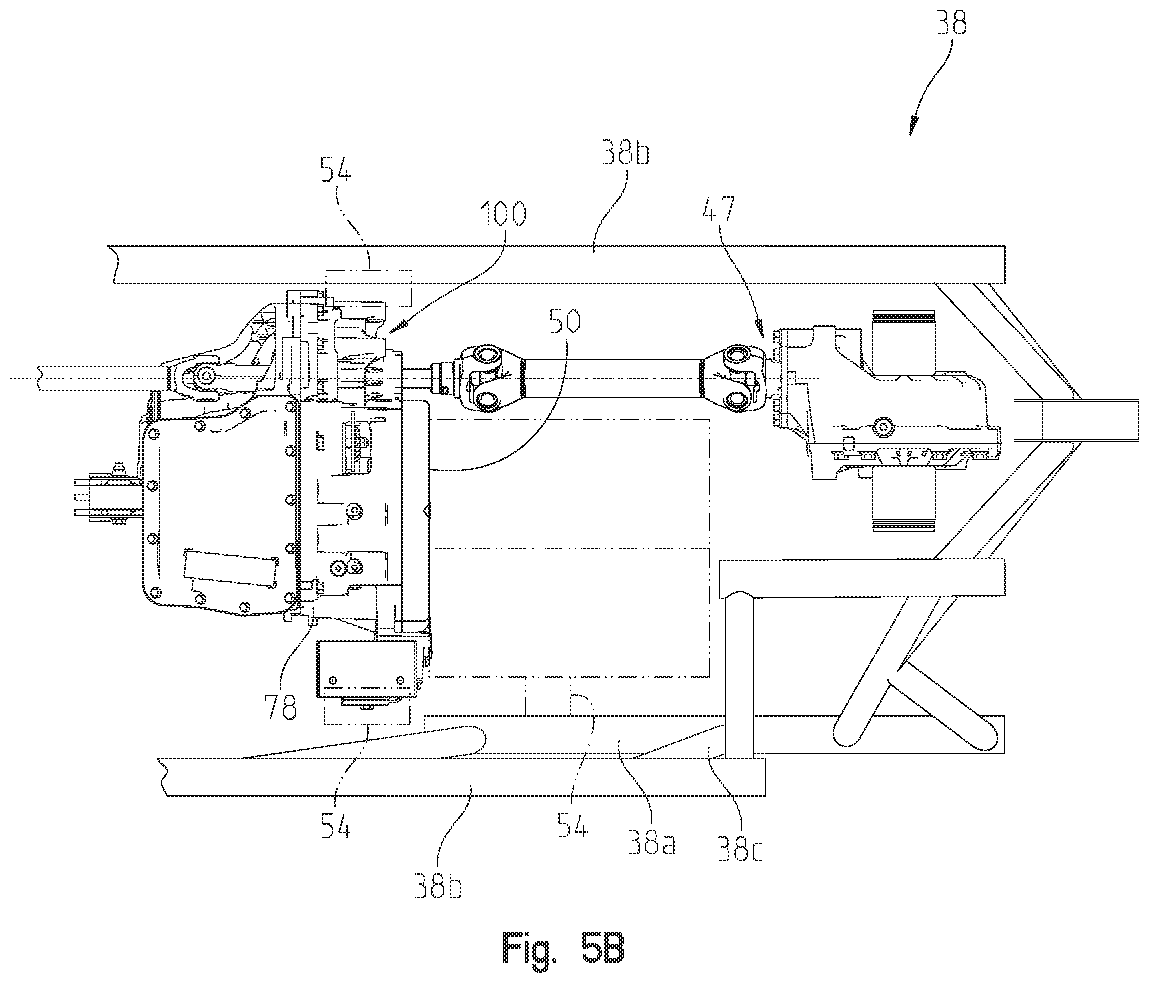 Patent US12552238 Figure 13 – Powertrain for a utility vehicle