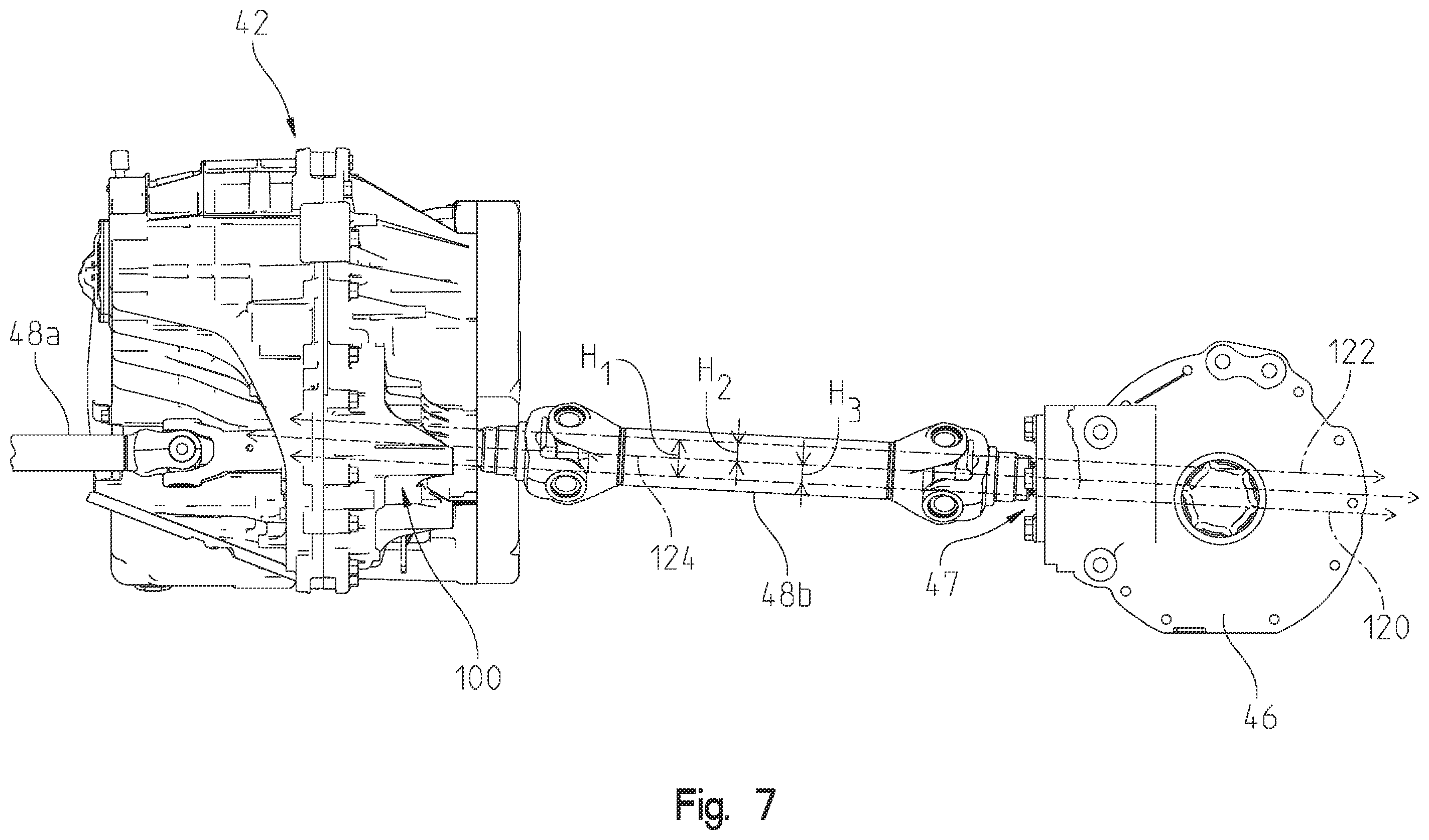 Patent US12552238 Figure 15 – Powertrain for a utility vehicle