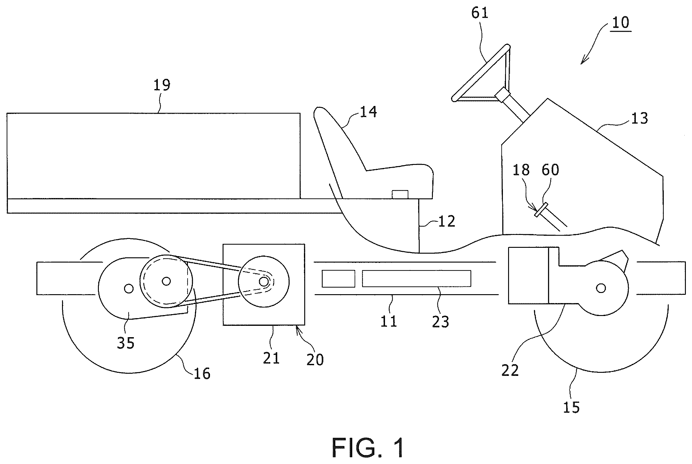 Patent US12552240 Figure 1 – Hybrid vehicle