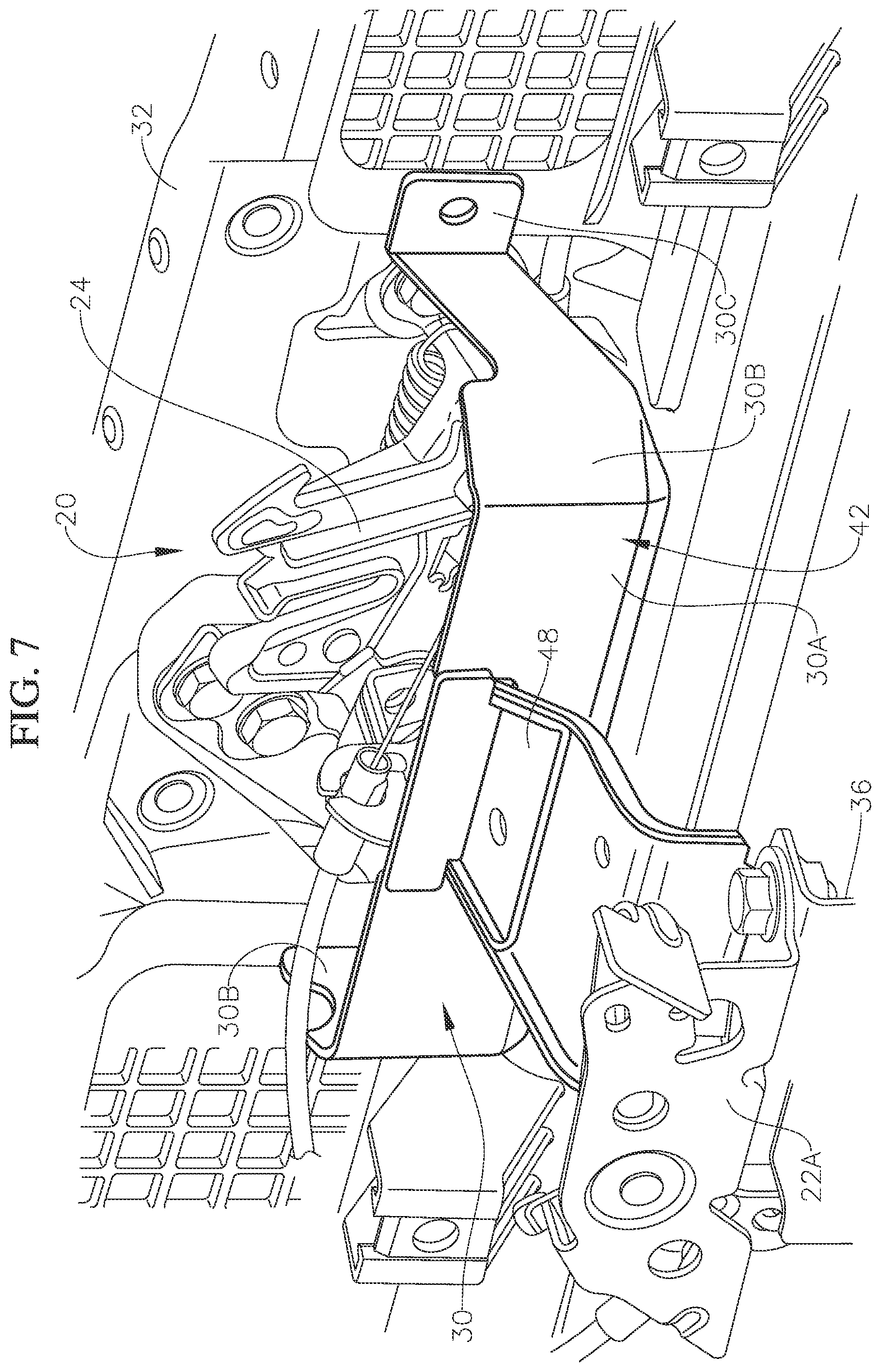 Patent US12552242 Figure 7 – Vehicle front end assembly