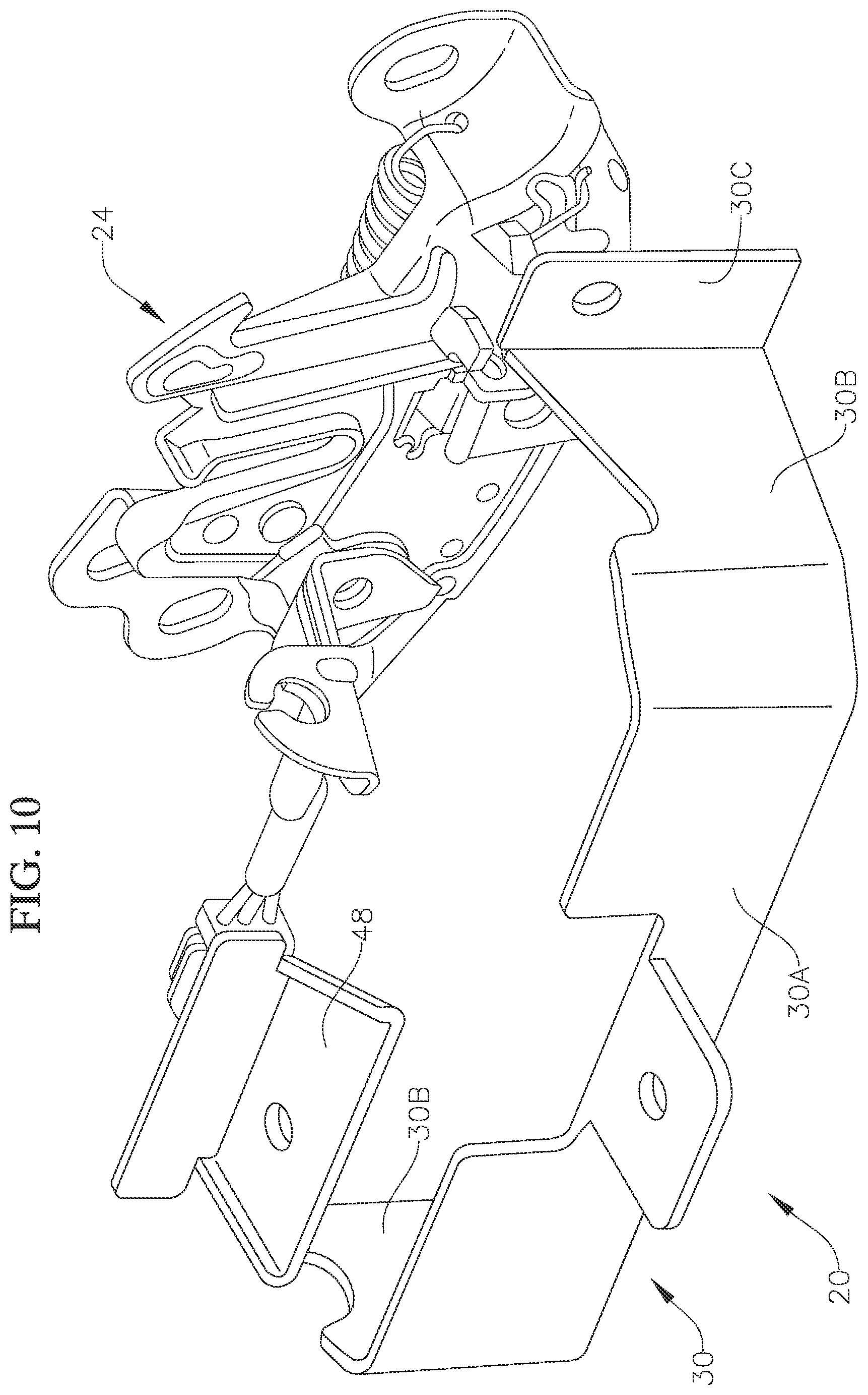 Patent US12552242 Figure 10 – Vehicle front end assembly