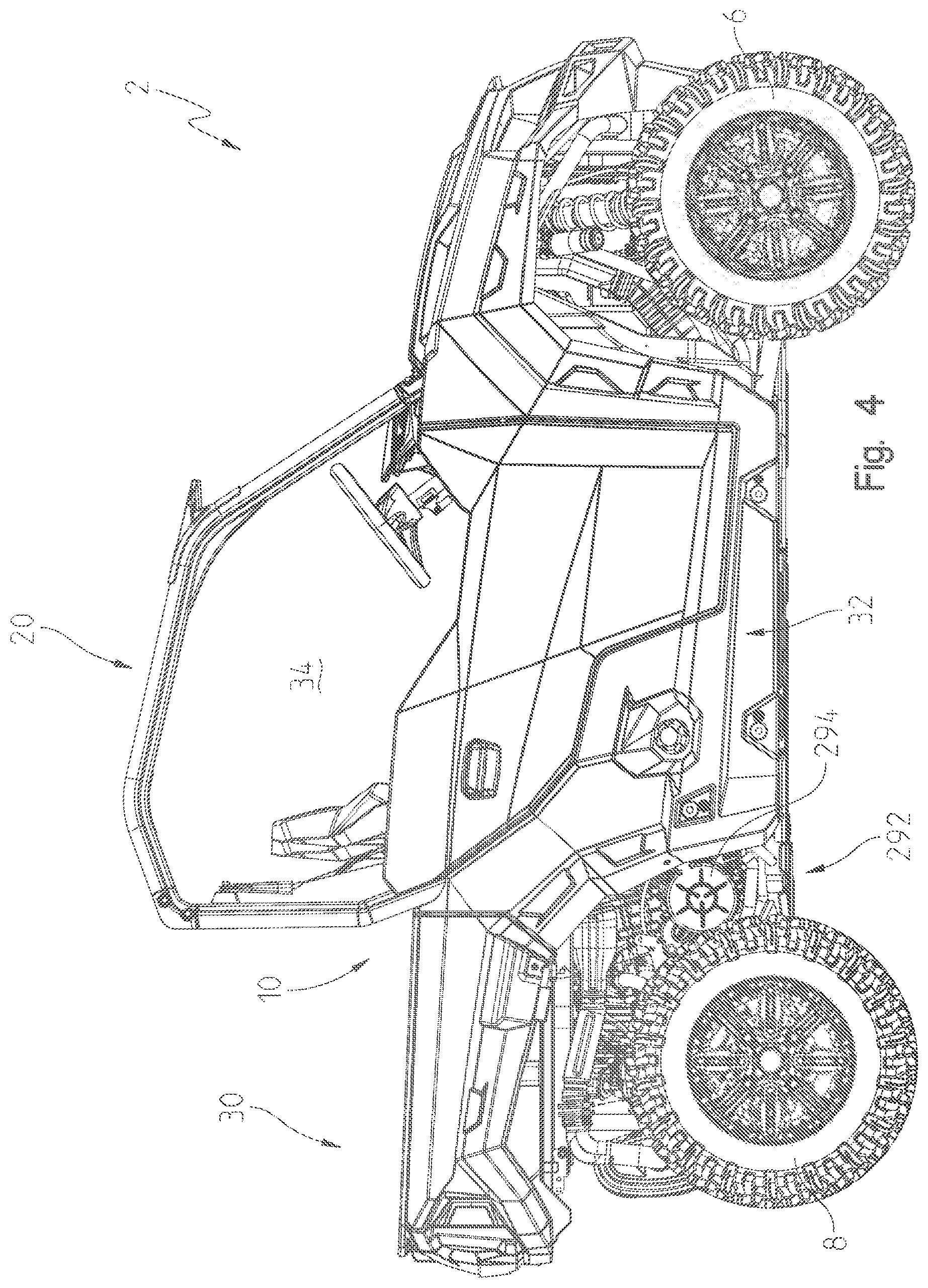 Patent US12552246 Figure 4 – Utility vehicle