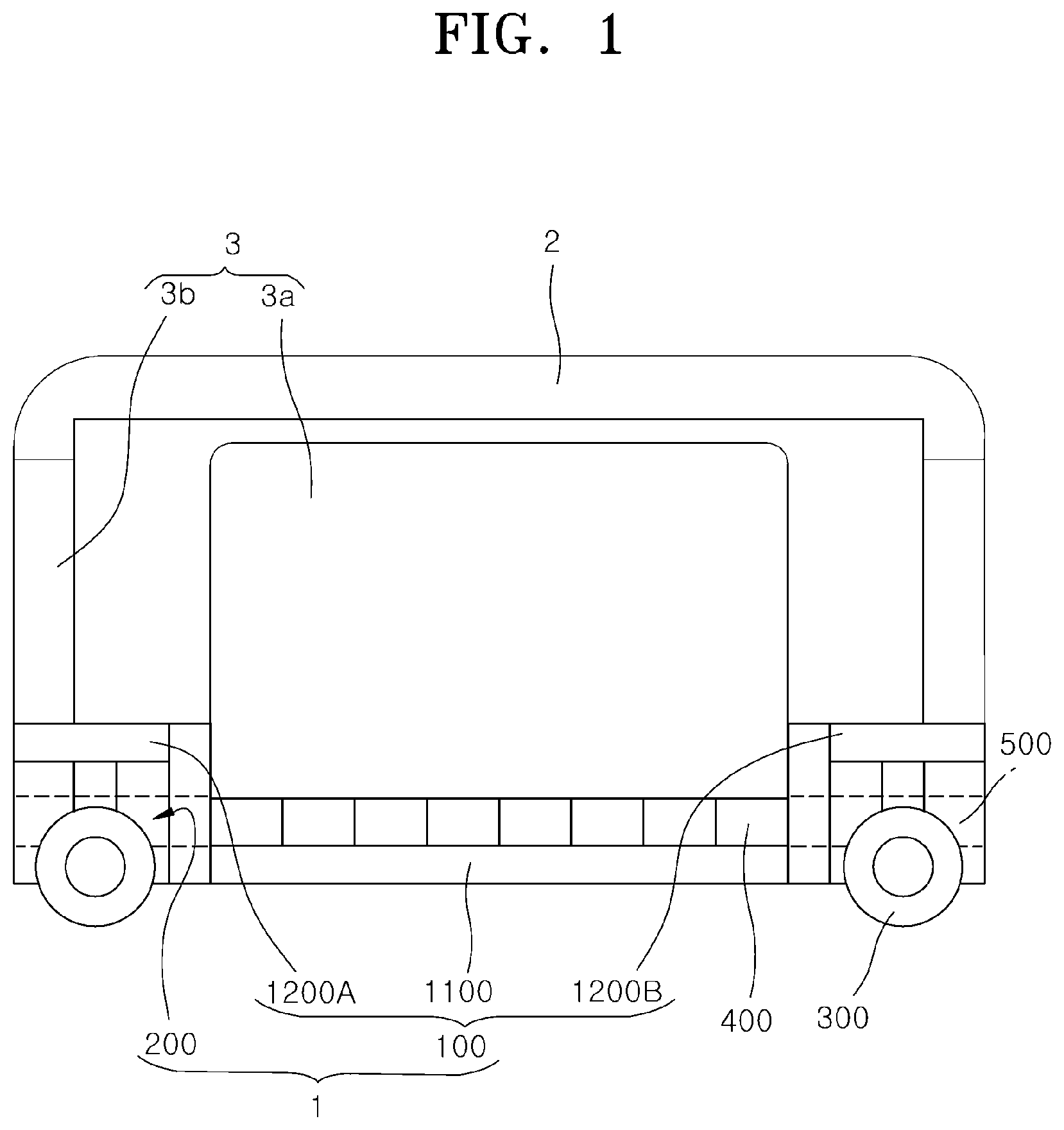 Patent US12552247 Figure 1 – Corner module apparatus for vehicle