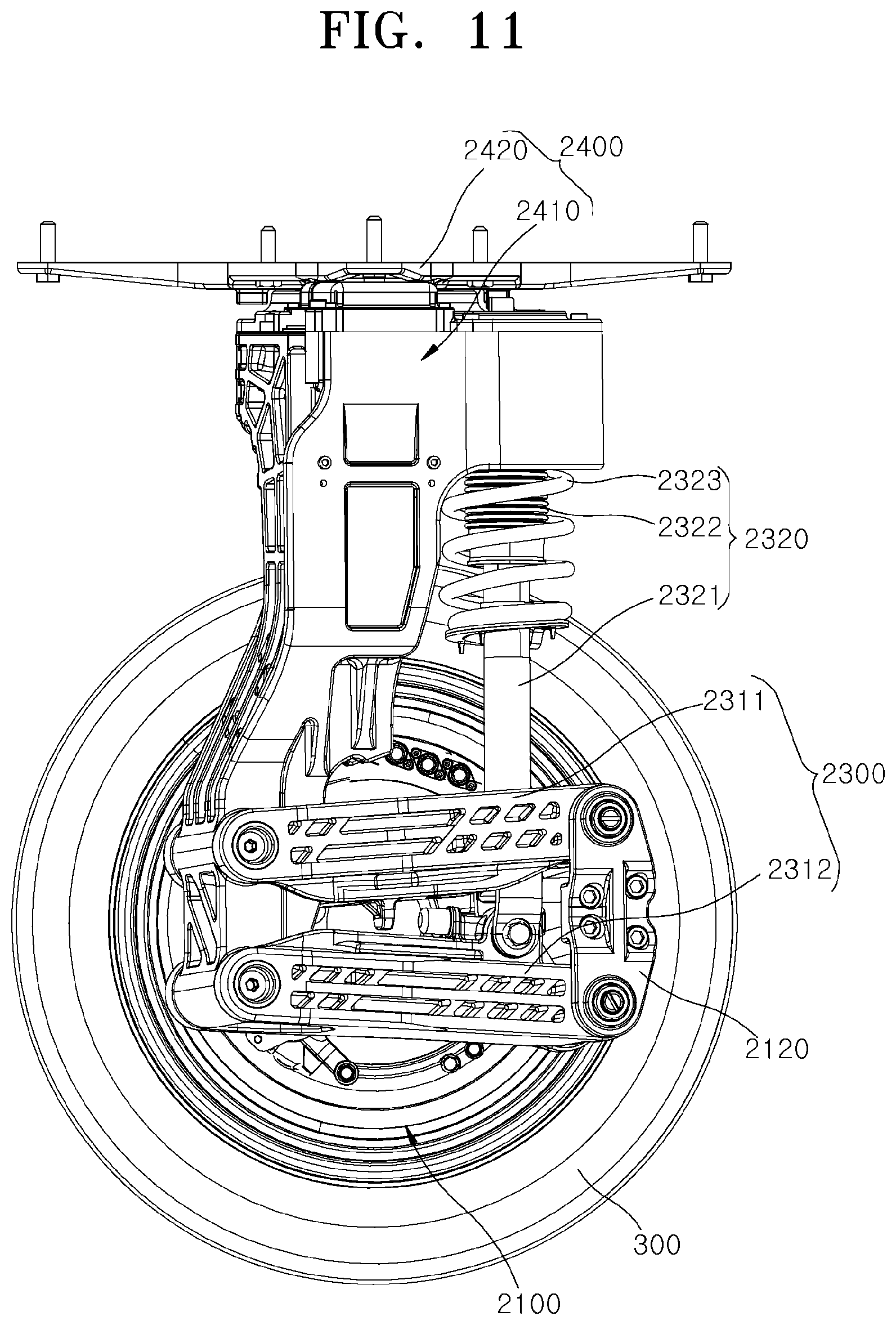 Patent US12552247 Figure 11 – Corner module apparatus for vehicle