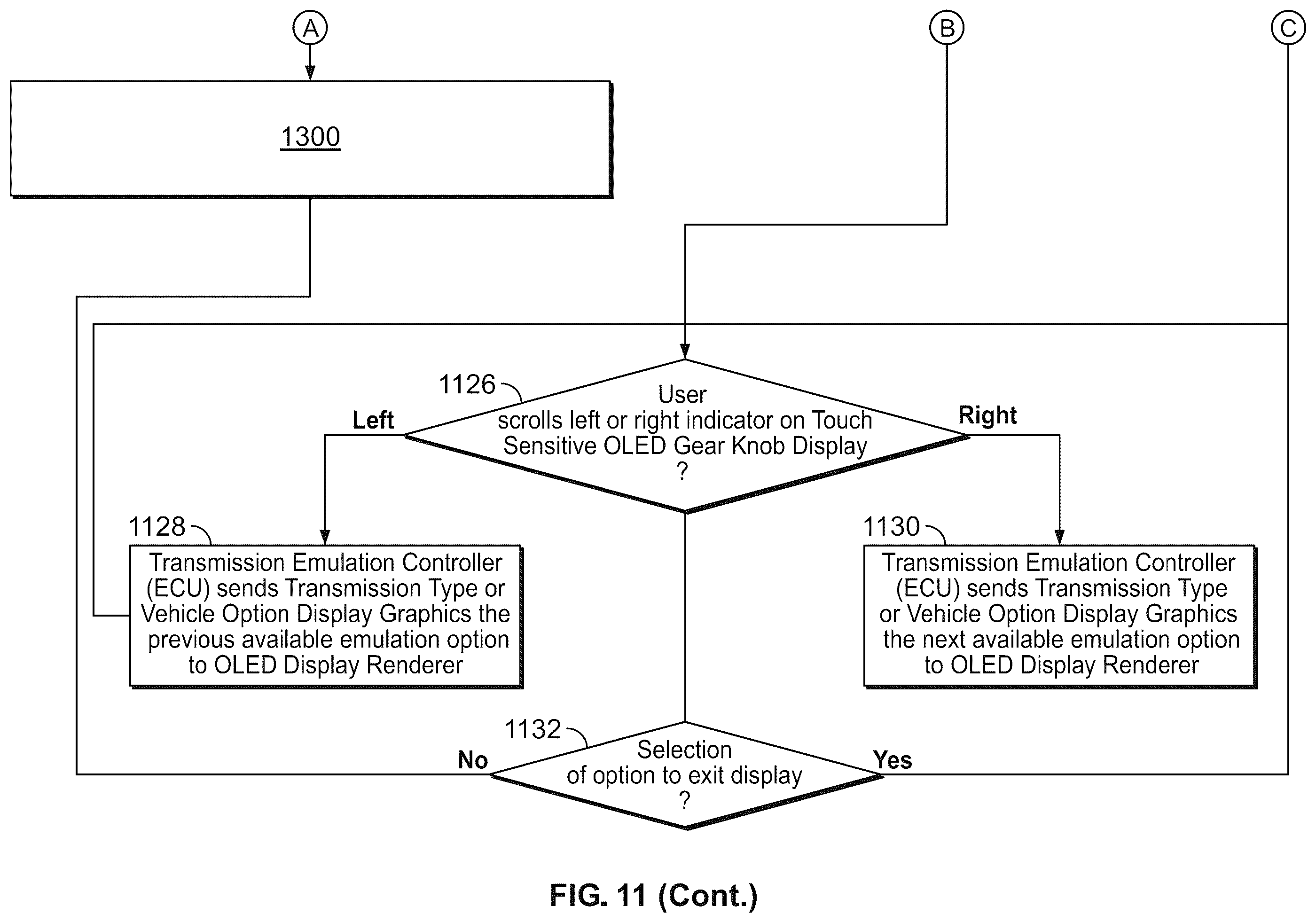 Patent US12552249 Figure 13 – Advanced gated shifter for vehicle manual and automatic transmission emulation