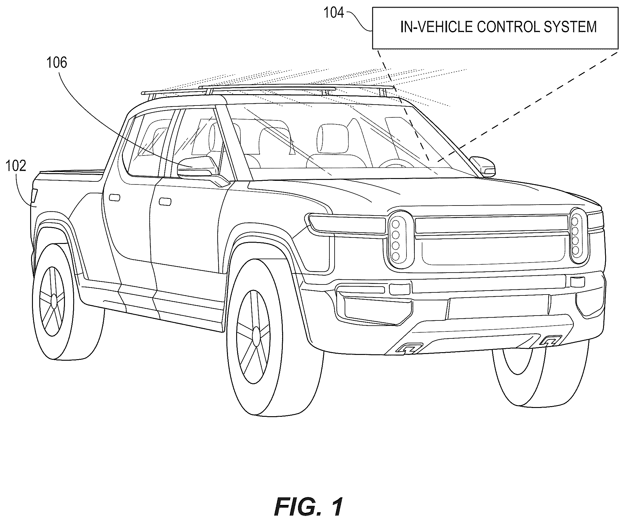 Patent US12552250 Figure 1 – Context-based mapping for physical vehicle controls