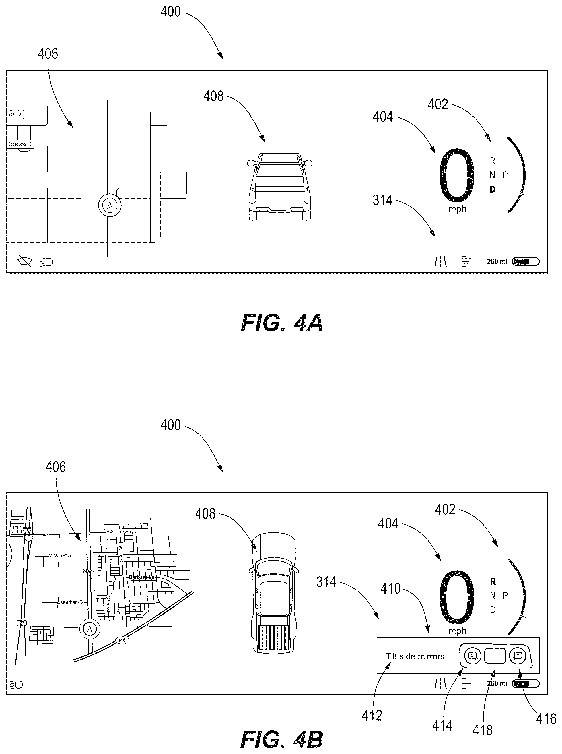 Patent US12552250 Figure 4 – Context-based mapping for physical vehicle controls
