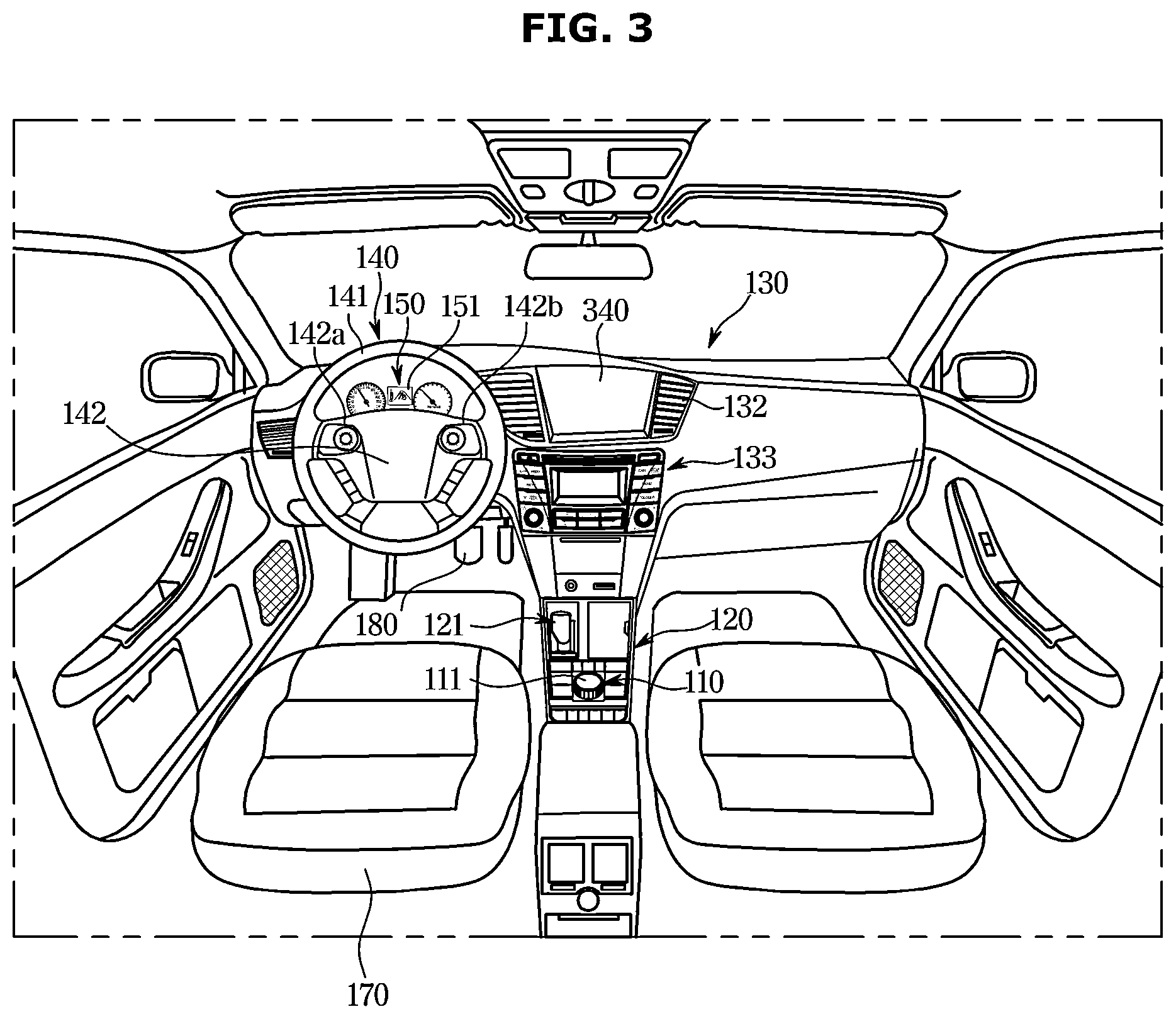 Patent US12552253 Figure 3 – Vehicle and a method of controlling a display to output a visual indication for inducing selection of a specific driving mode