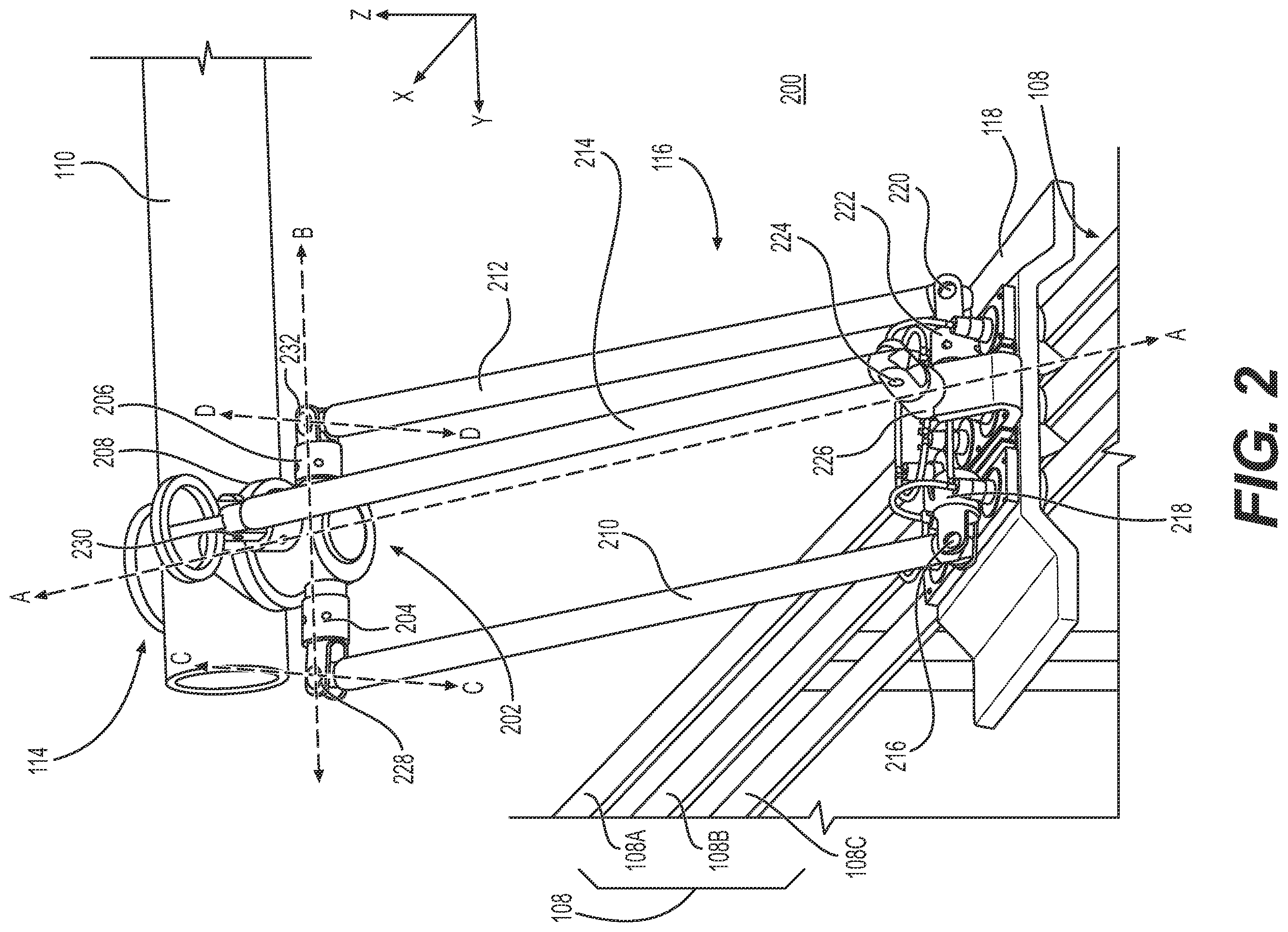 Patent US12552259 Figure 2 – Electromechanical joint for conductor arm having multiple degrees of freedom