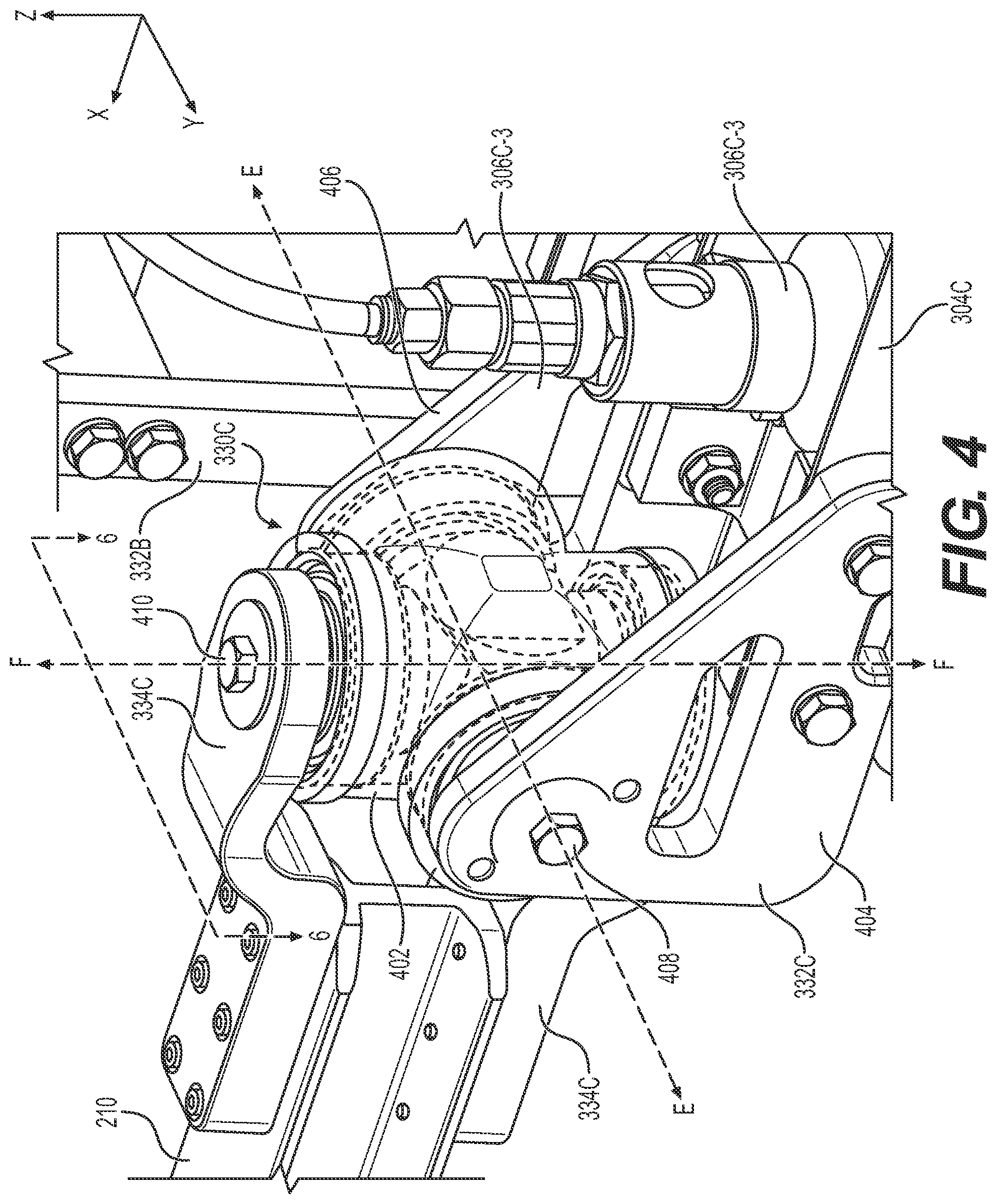 Patent US12552259 Figure 4 – Electromechanical joint for conductor arm having multiple degrees of freedom