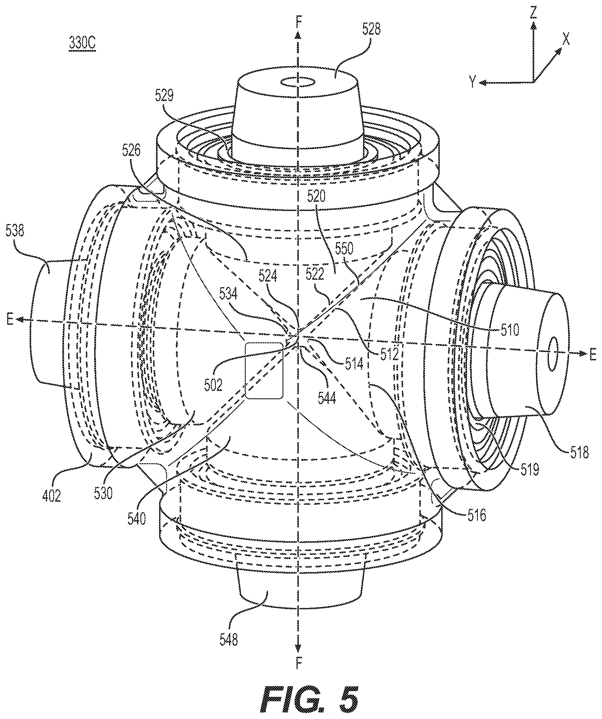 Patent US12552259 Figure 5 – Electromechanical joint for conductor arm having multiple degrees of freedom