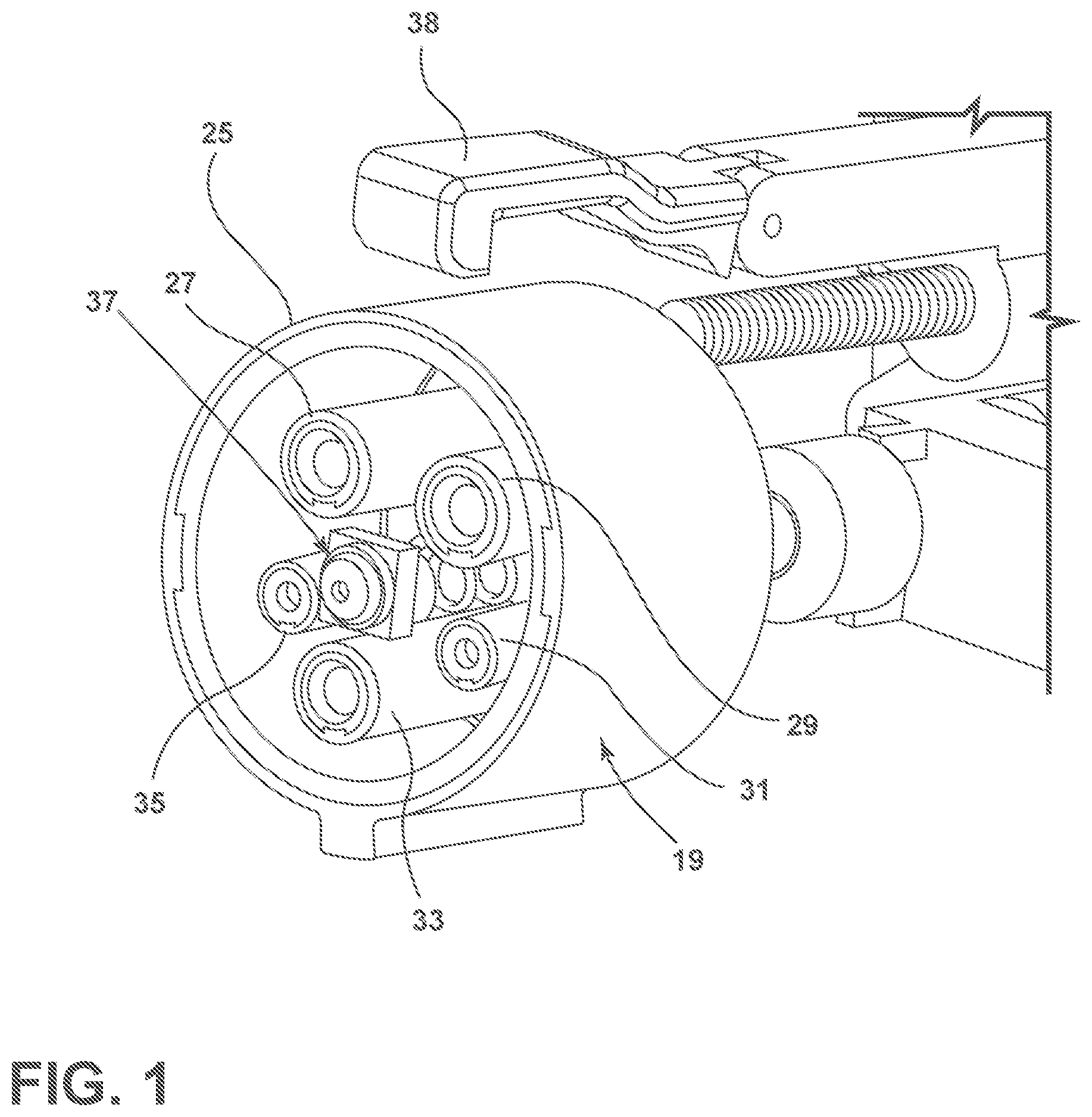 Patent US12552273 Figure 1 – Charging port alignment methods and apparatus for robotic car chargers
