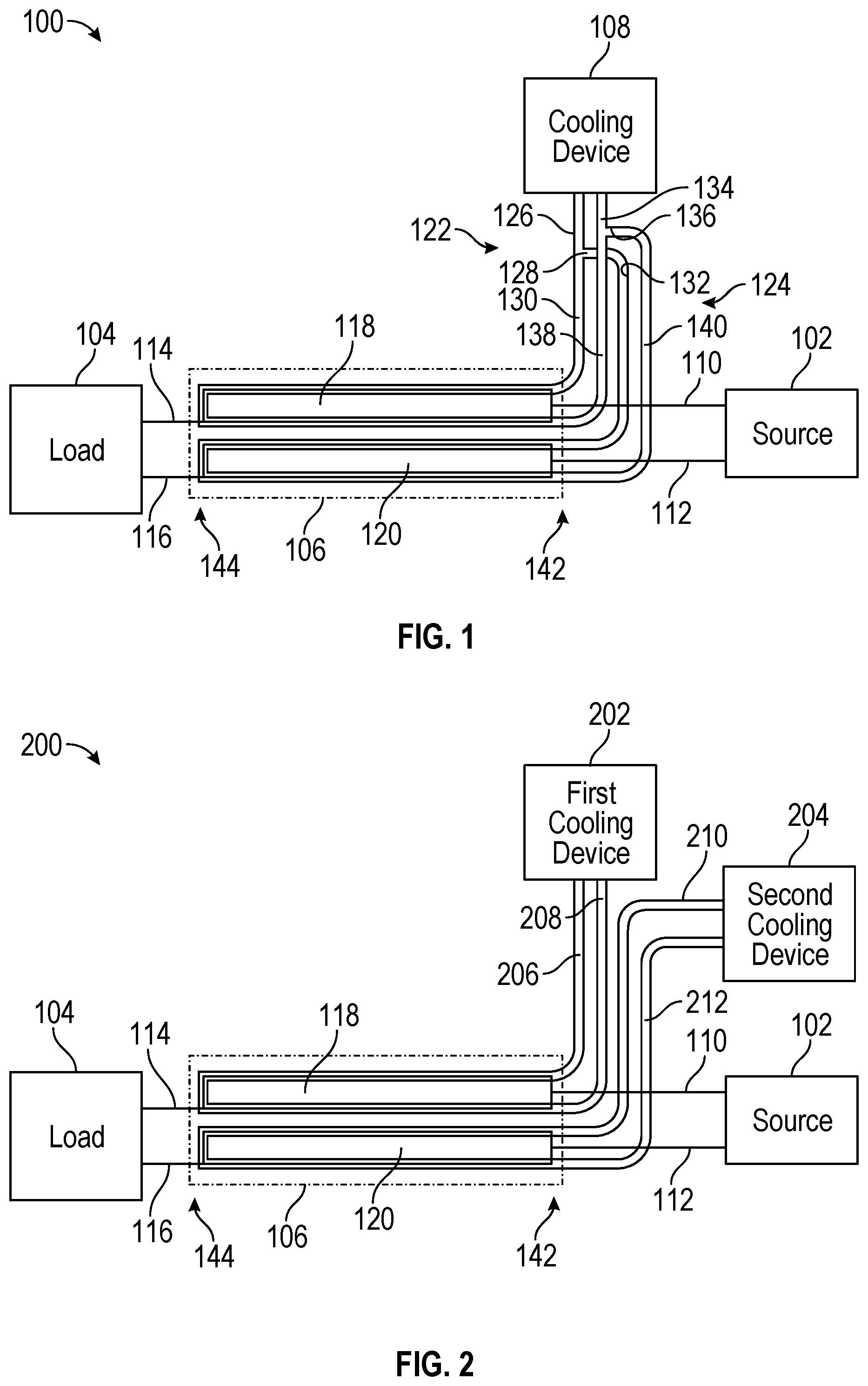 Patent US12552274 Figure 1 – Liquid cooled charging cable system