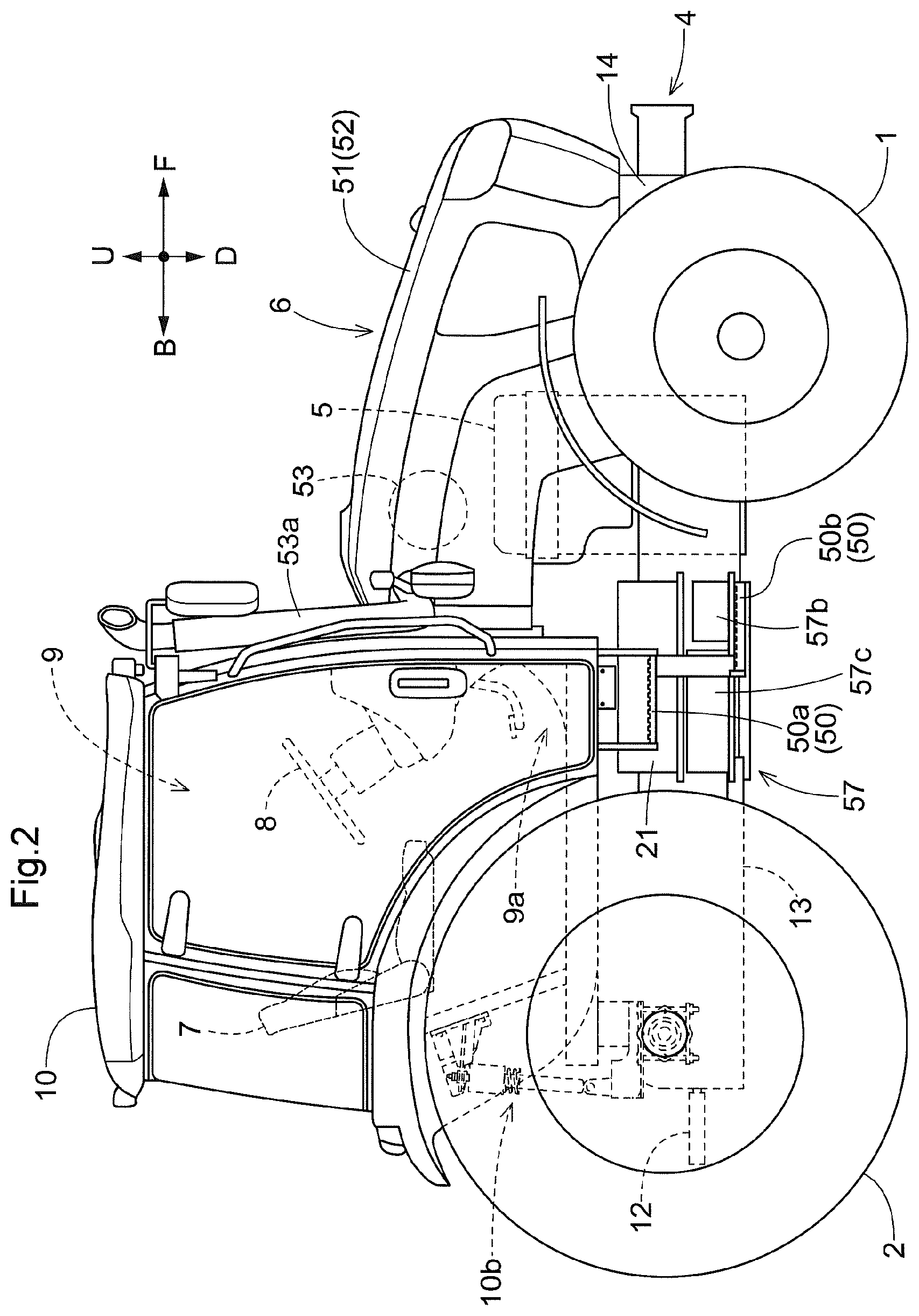 Patent US12552275 Figure 2 – Work vehicle