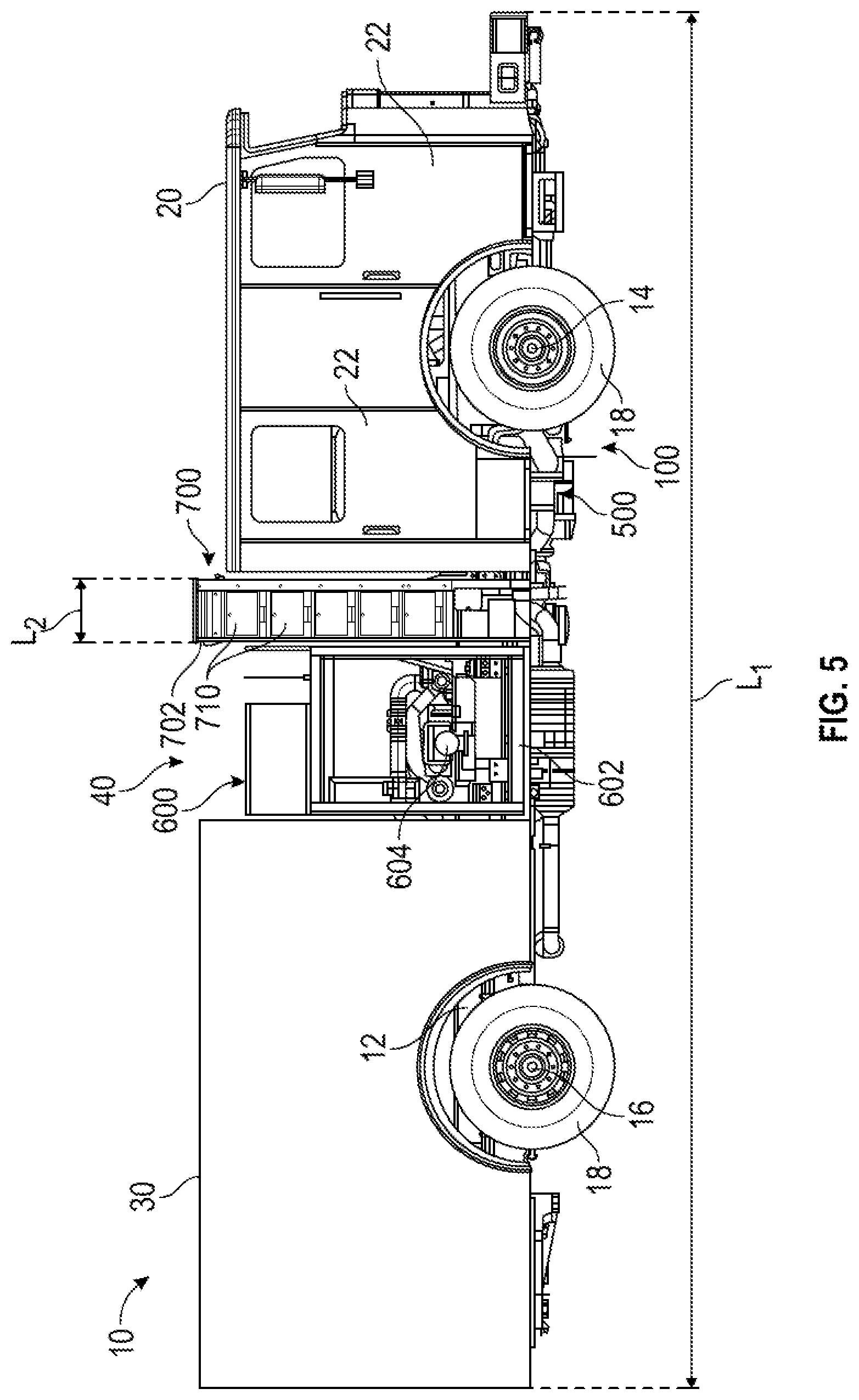 Patent US12552278 Figure 5 – Charging system for a fire fighting vehicle