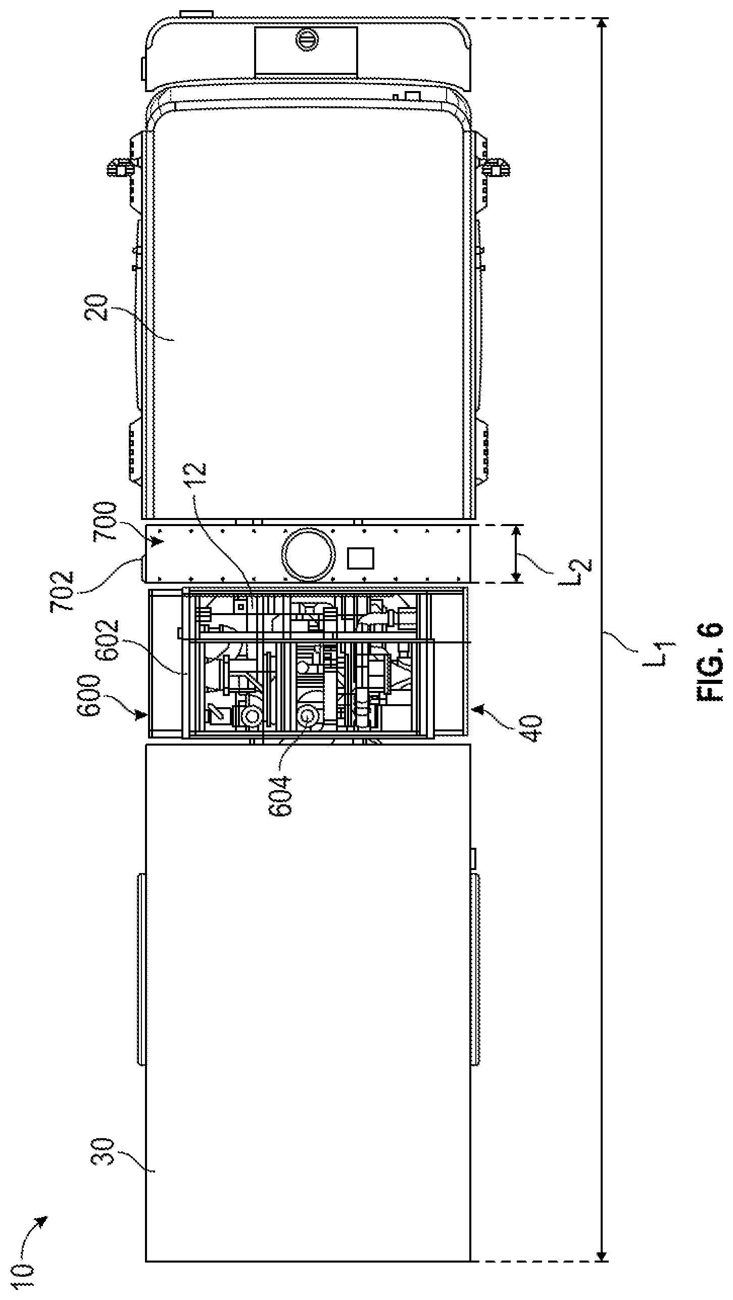 Patent US12552278 Figure 6 – Charging system for a fire fighting vehicle