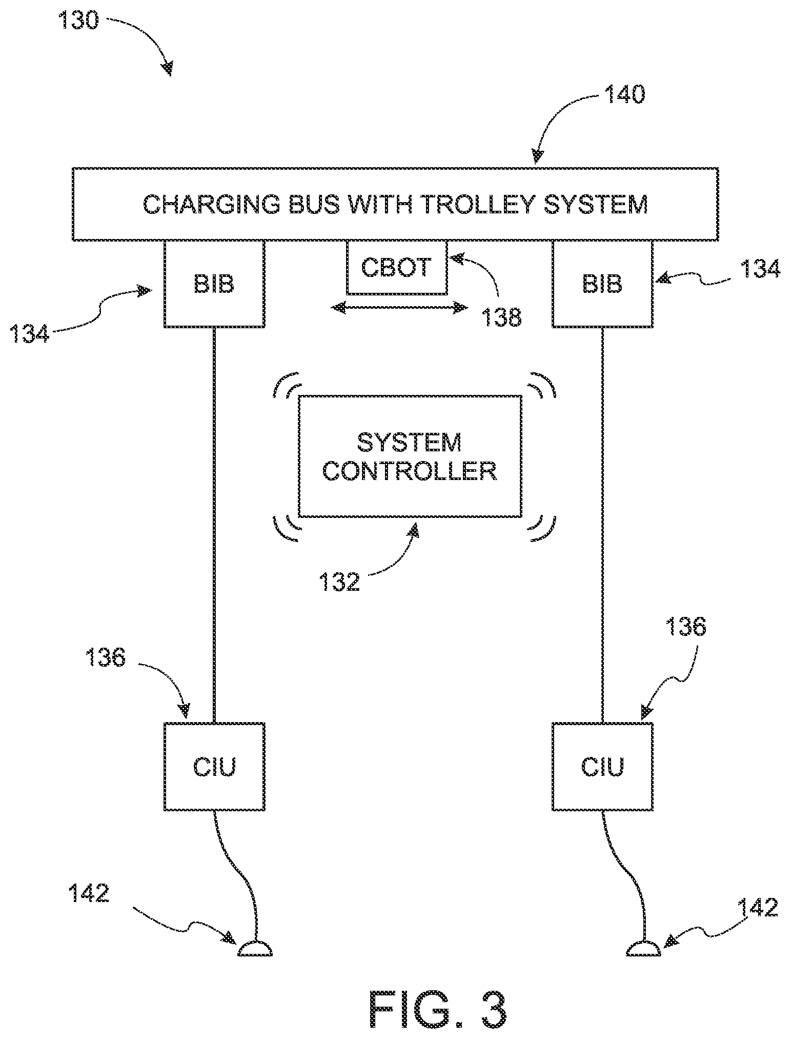Patent US12552279 Figure 4 – Electric vehicle charging system with charging robot rail switch