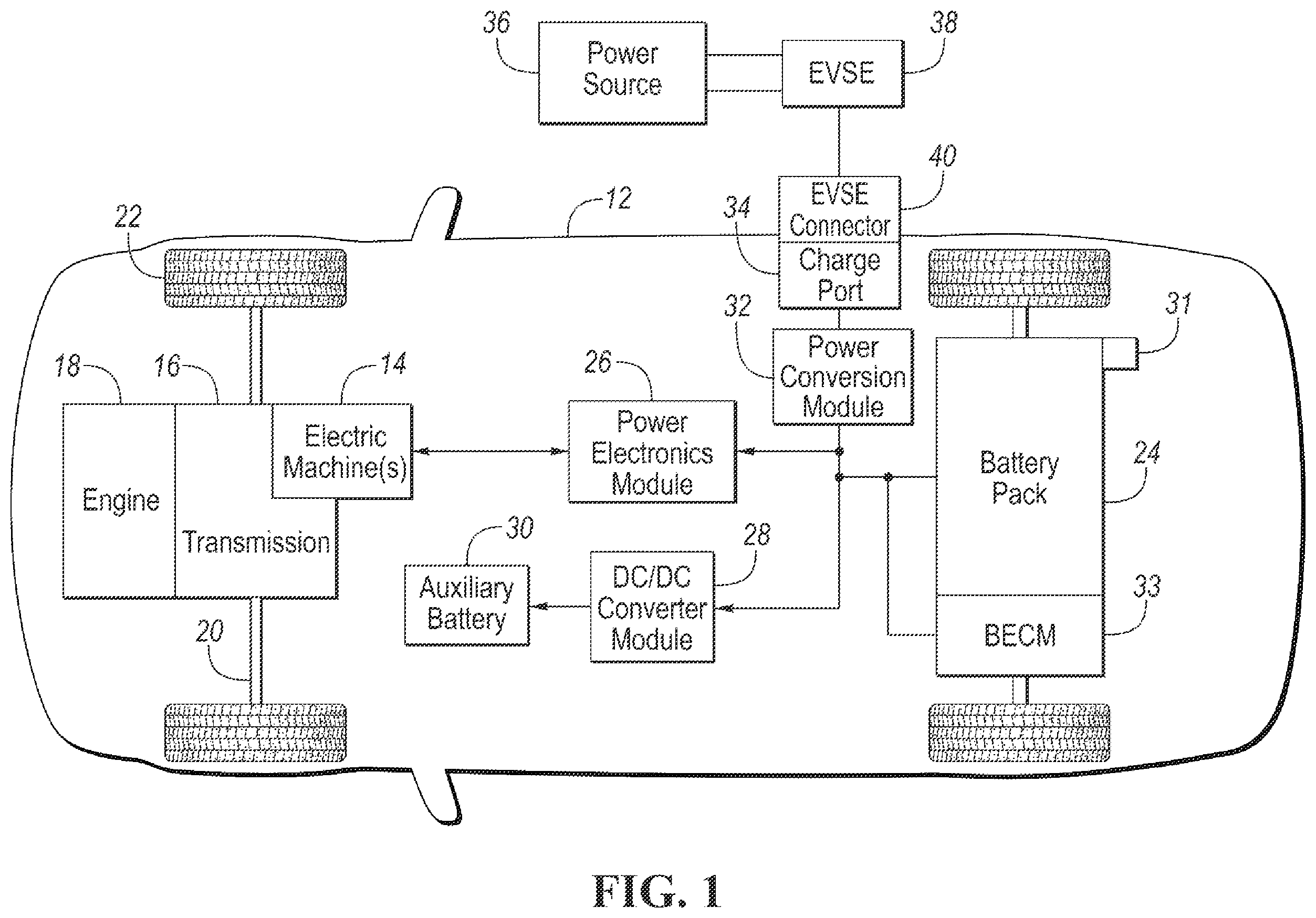 Patent US12552280 — Translatable induction charging system — Figure 1