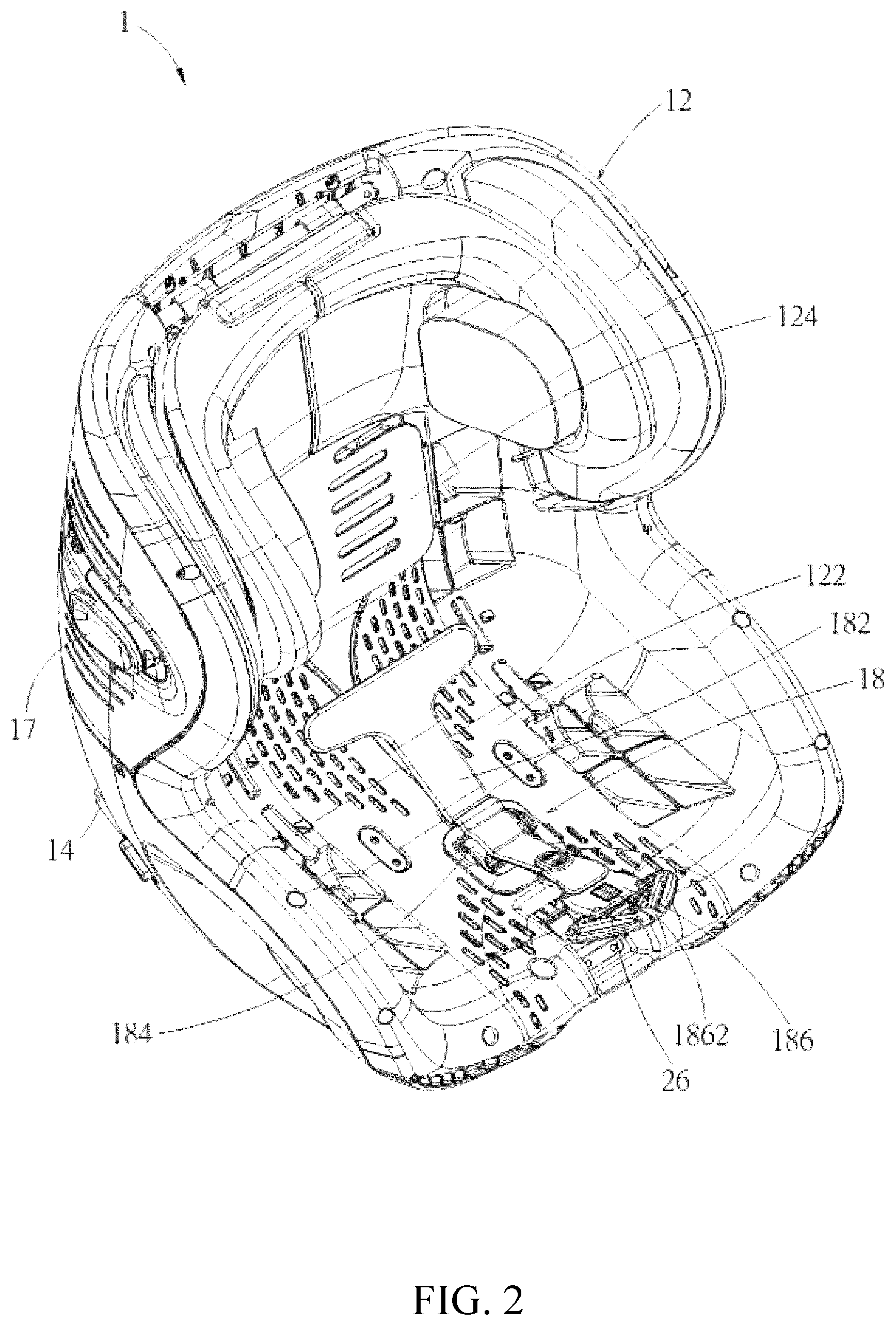 Patent US12552291 Figure 2 – Safety seat