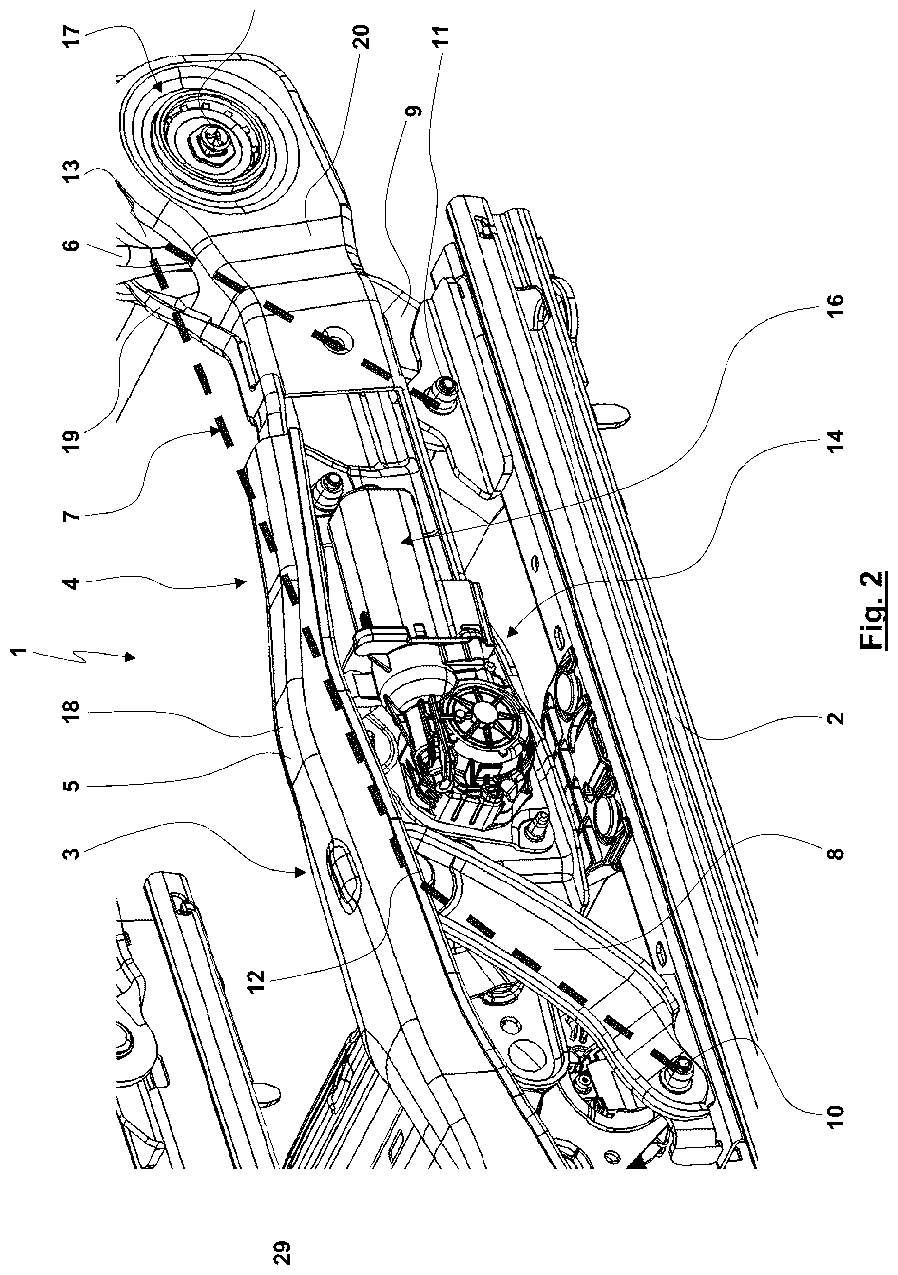 Patent US12552294 Figure 2 – Motor vehicle seat