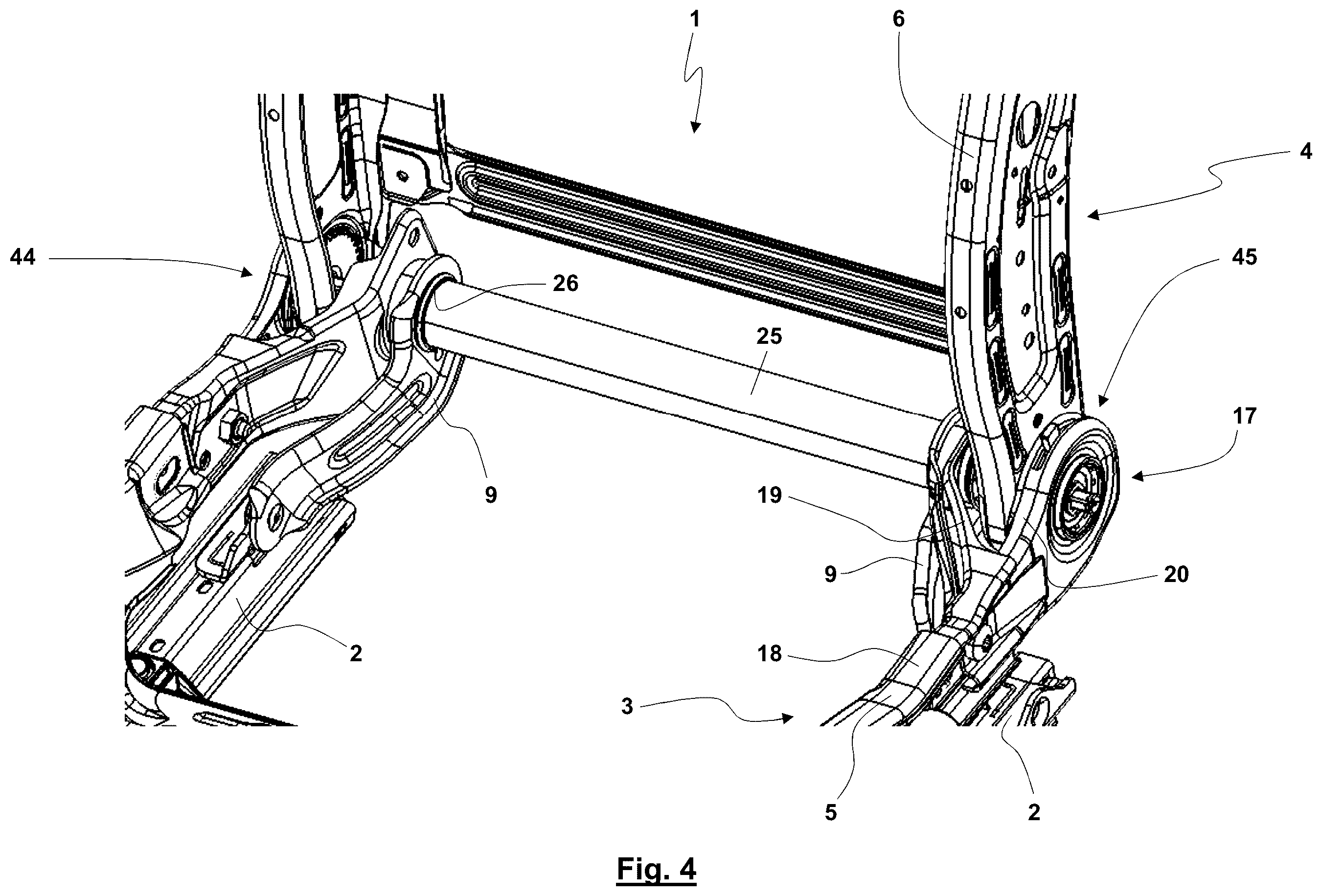 Patent US12552294 Figure 4 – Motor vehicle seat