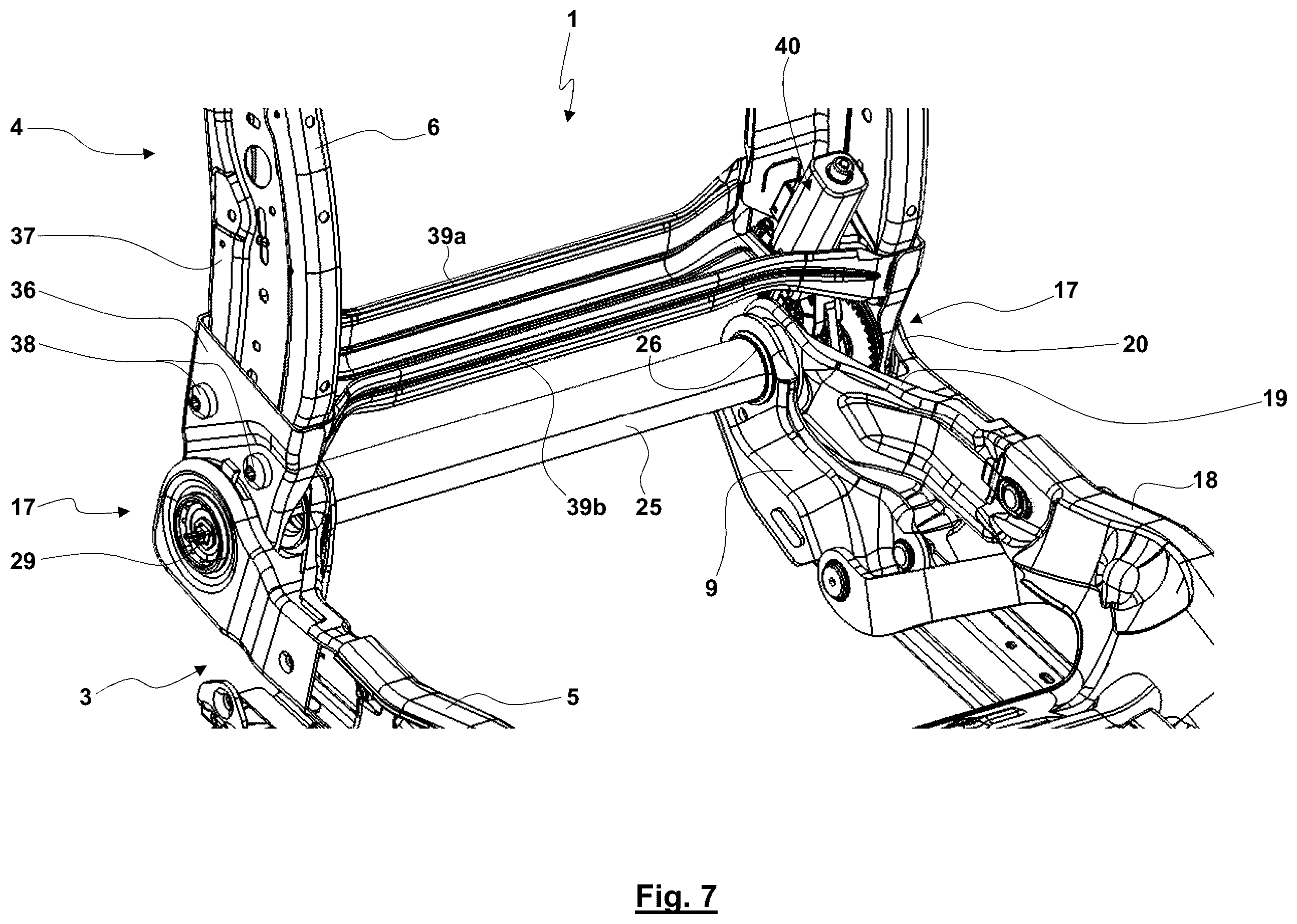 Patent US12552294 Figure 7 – Motor vehicle seat