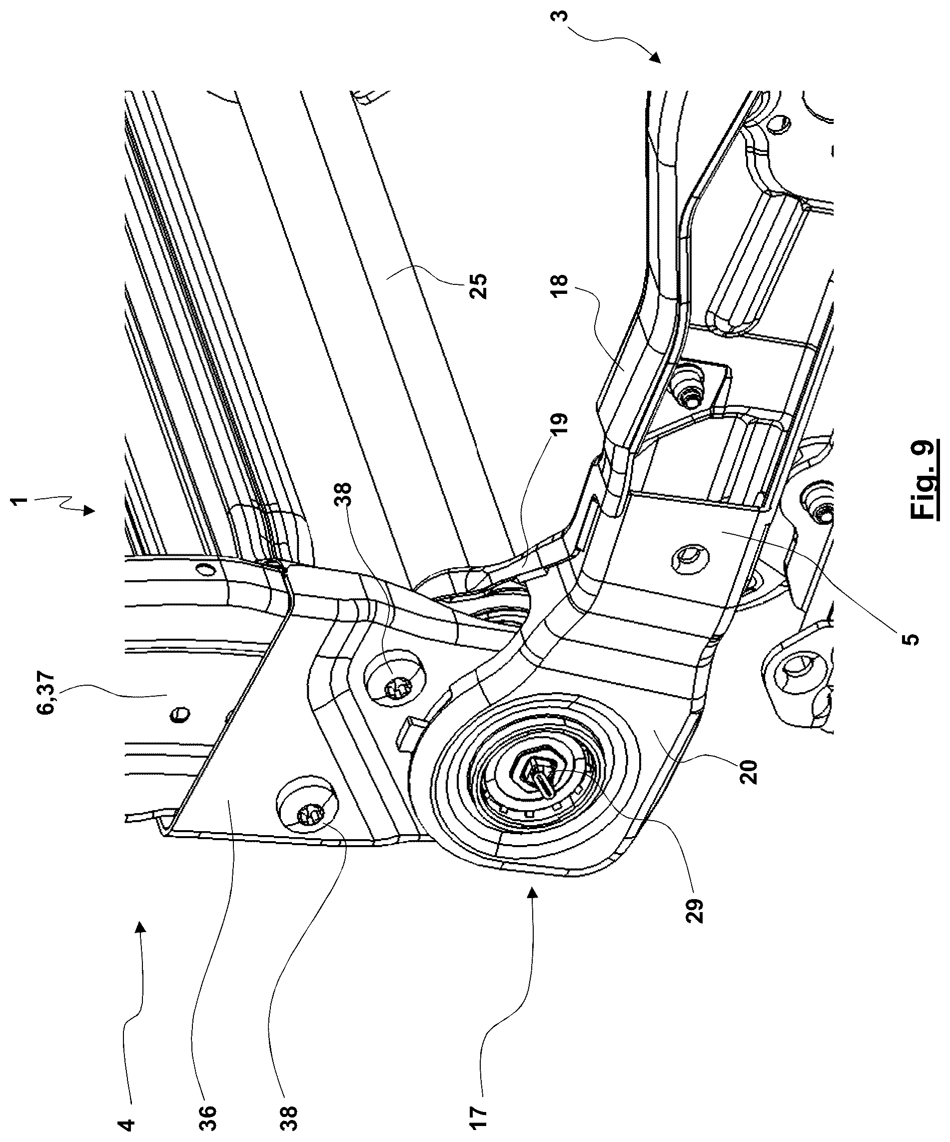 Patent US12552294 Figure 9 – Motor vehicle seat