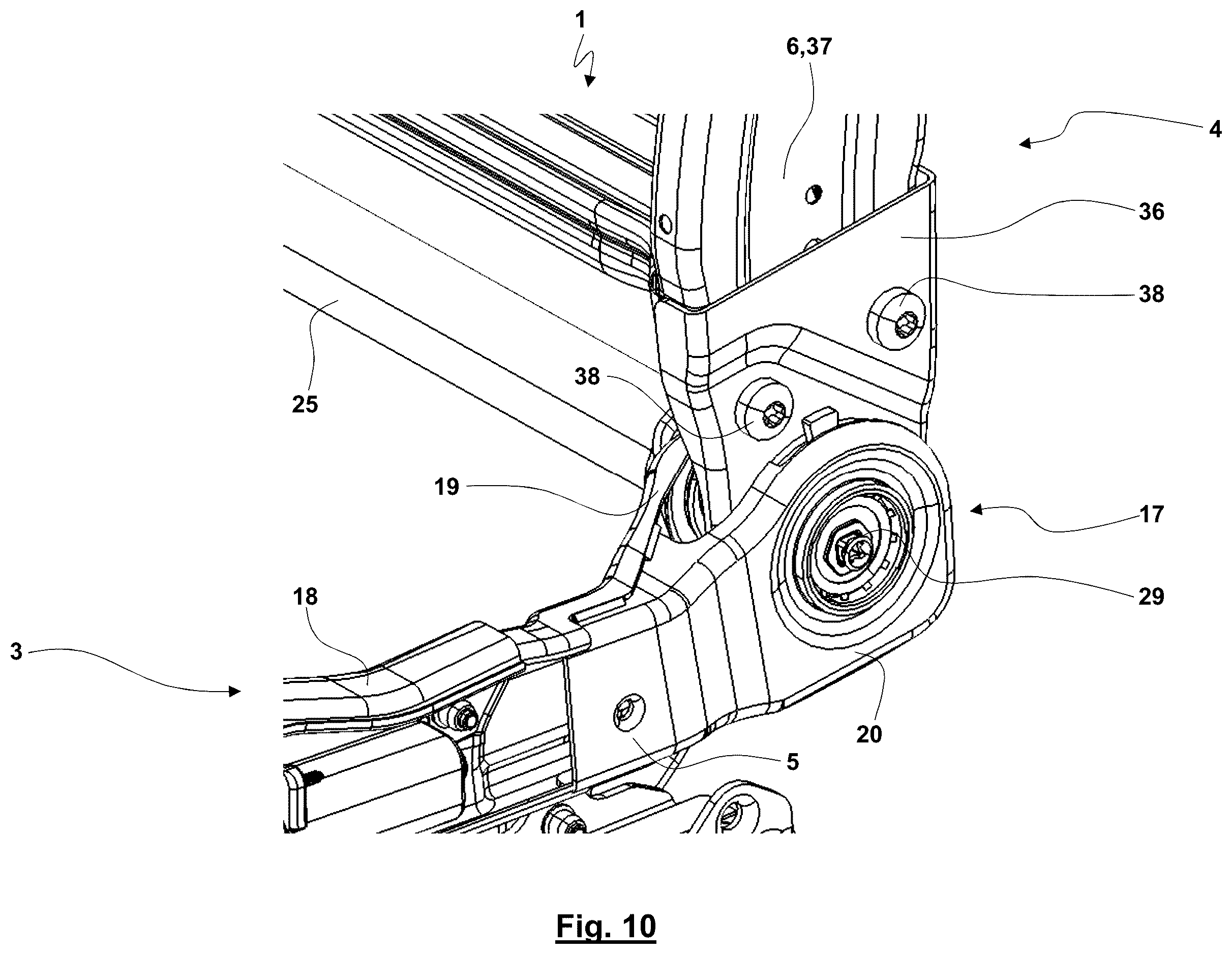 Patent US12552294 Figure 10 – Motor vehicle seat