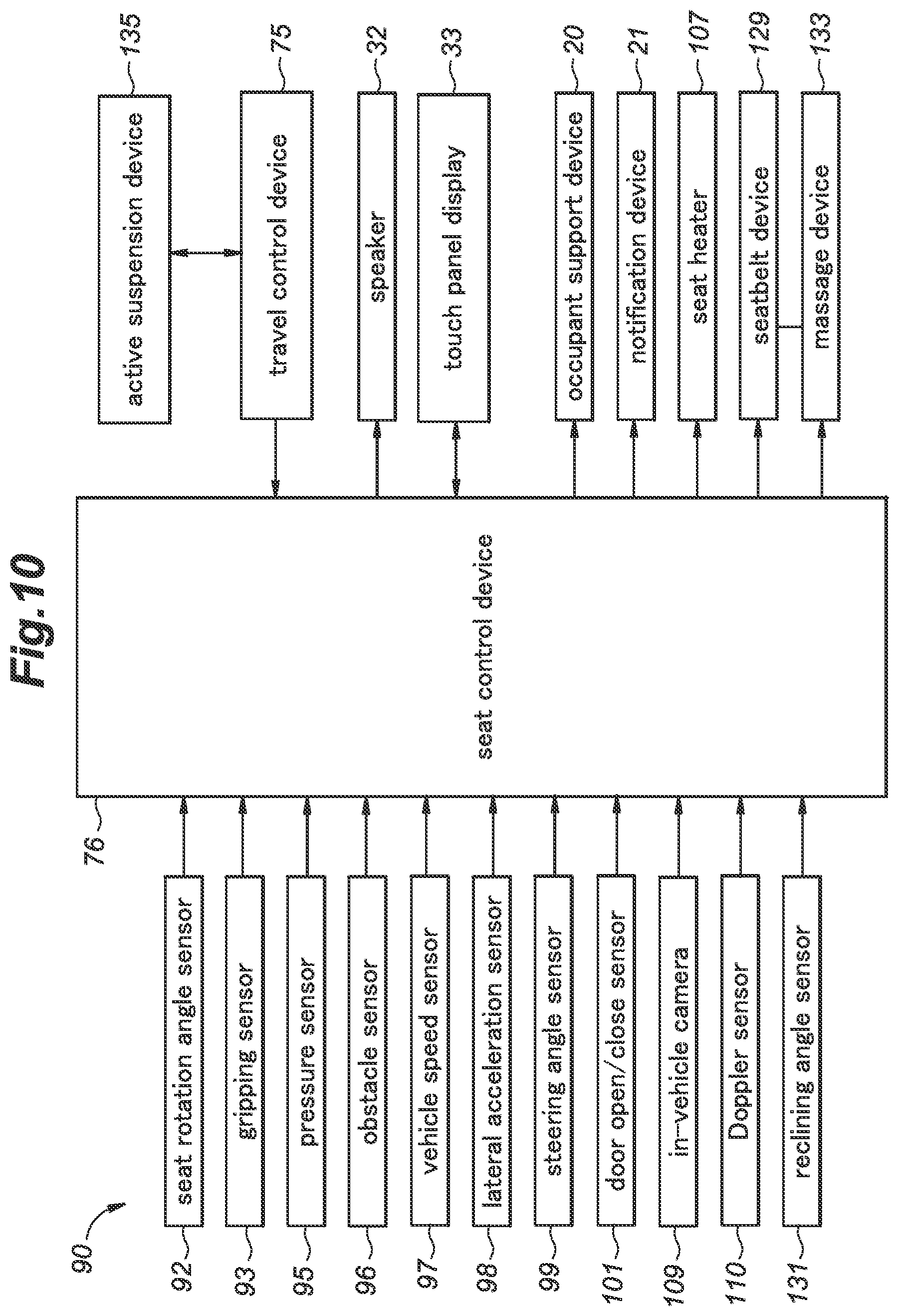 Patent US12552295 Figure 10 – Vehicle seat