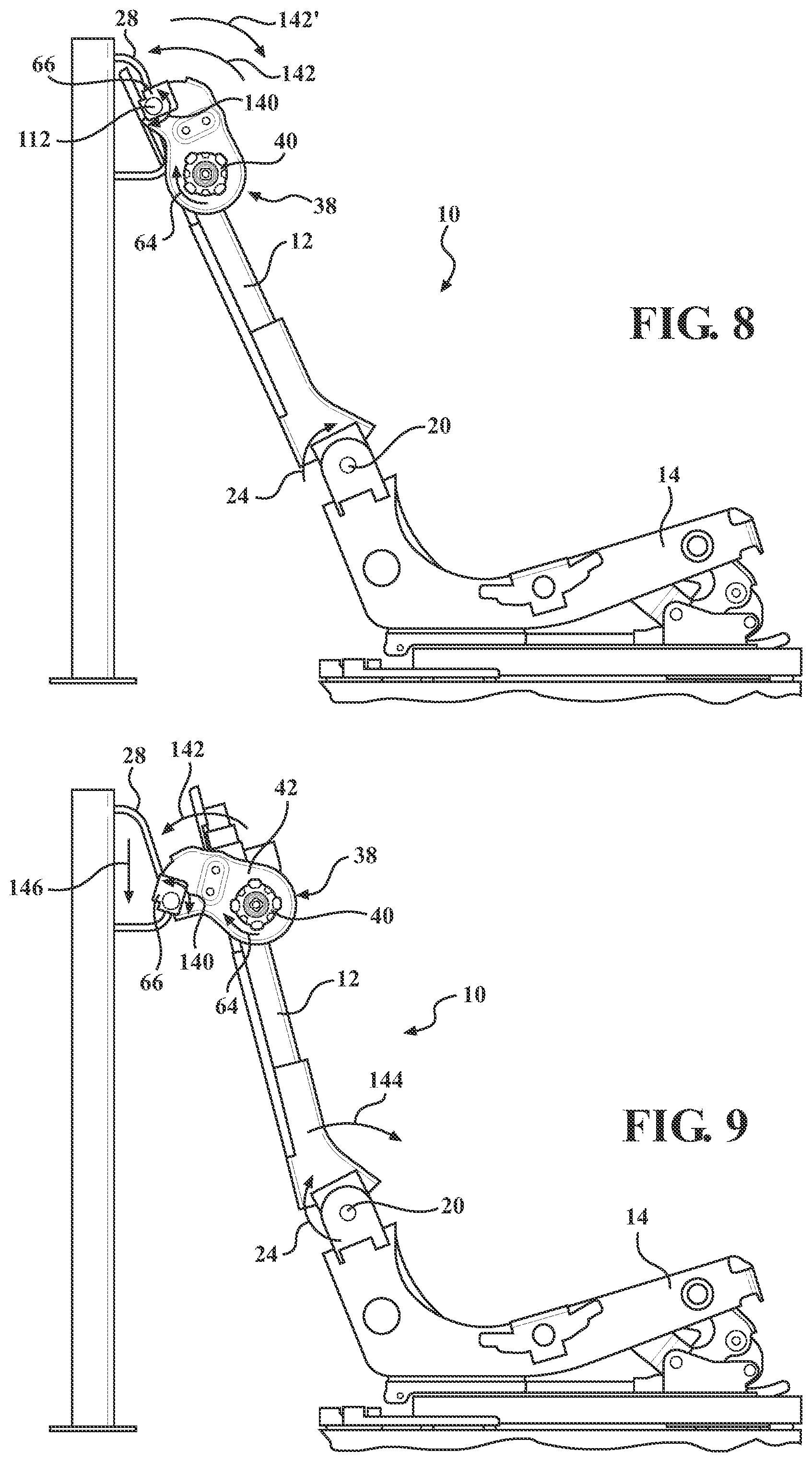 Patent US12552296 Figure 6 – High latch for a seat back with slouch locking feature