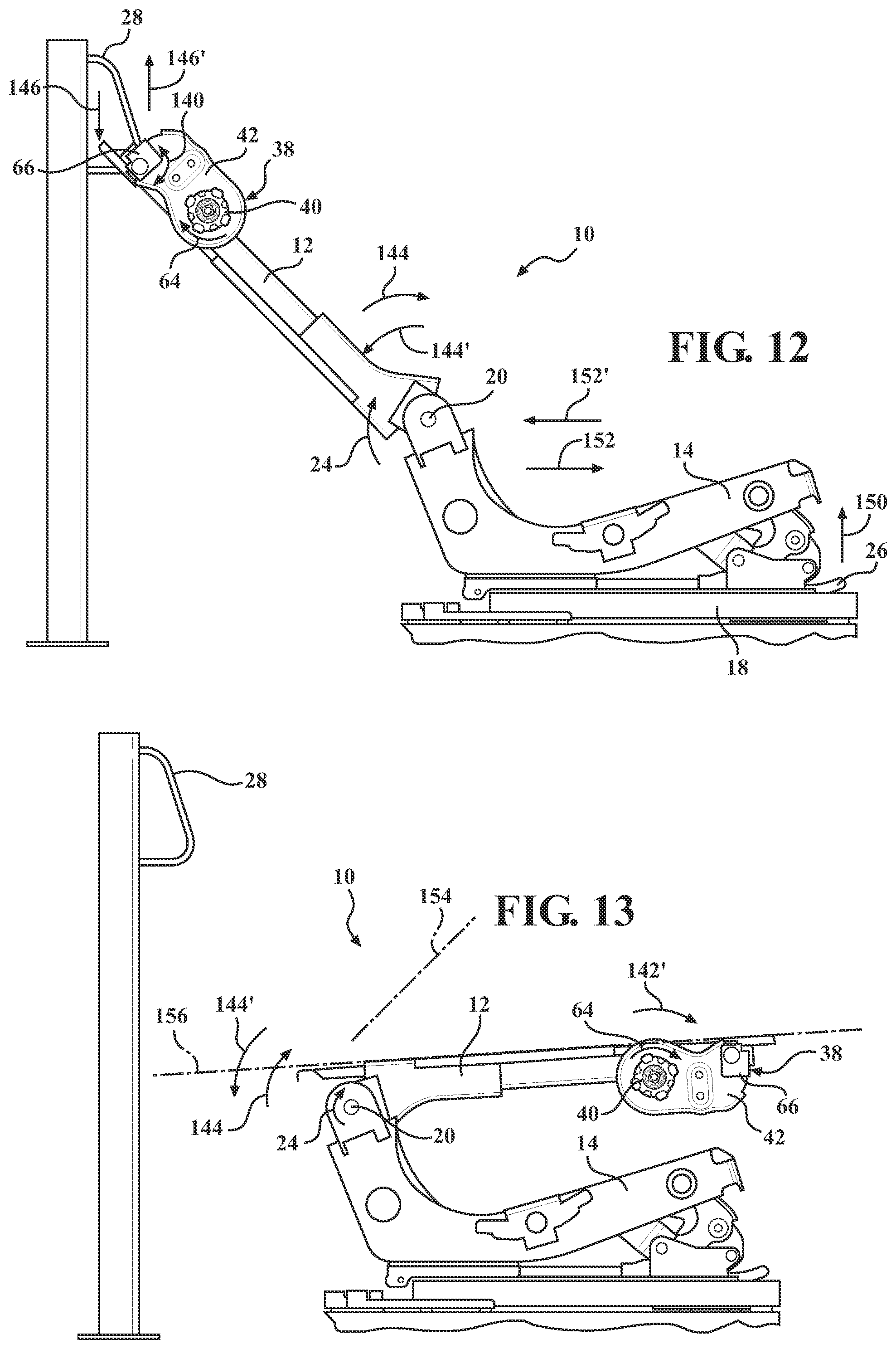 Patent US12552296 Figure 8 – High latch for a seat back with slouch locking feature