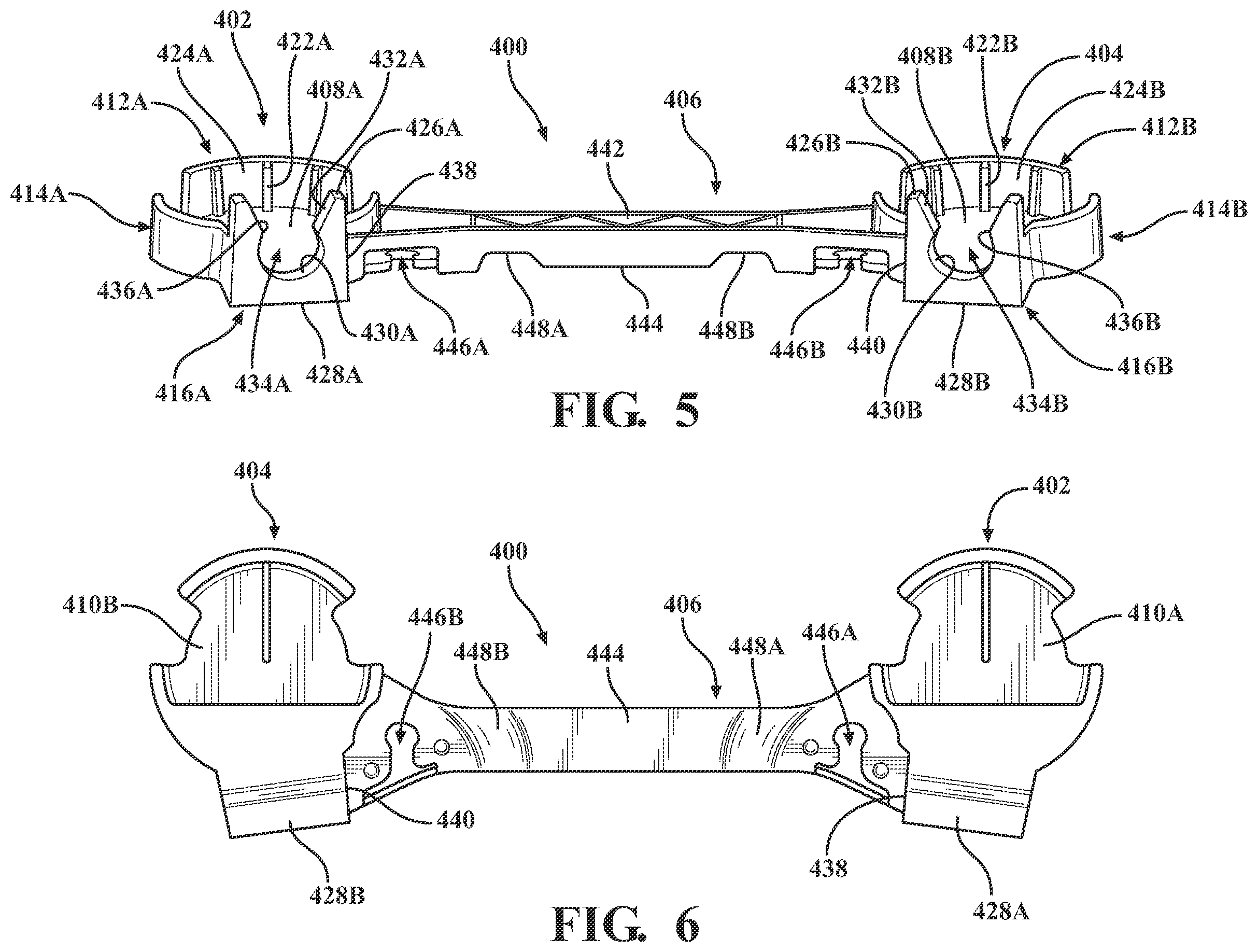 Patent US12552297 Figure 5 – Locator brackets for fluid reservoirs, and seat assemblies and vehicle including the same