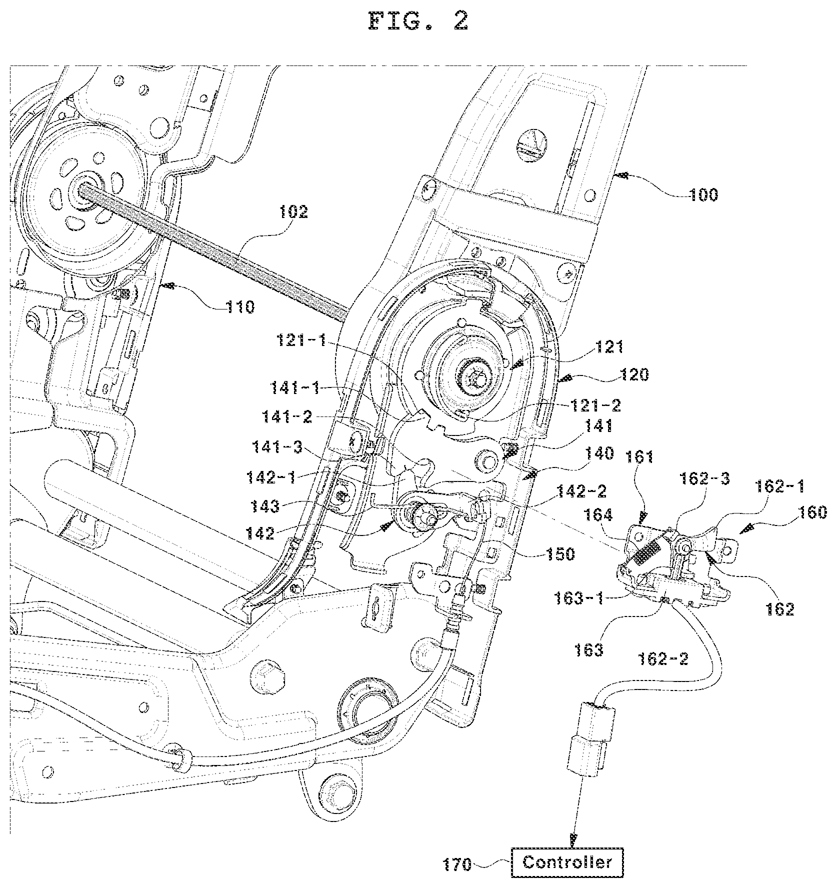 Patent US12552298 Figure 2 – Manual seatback folding apparatus of electric seat for vehicle