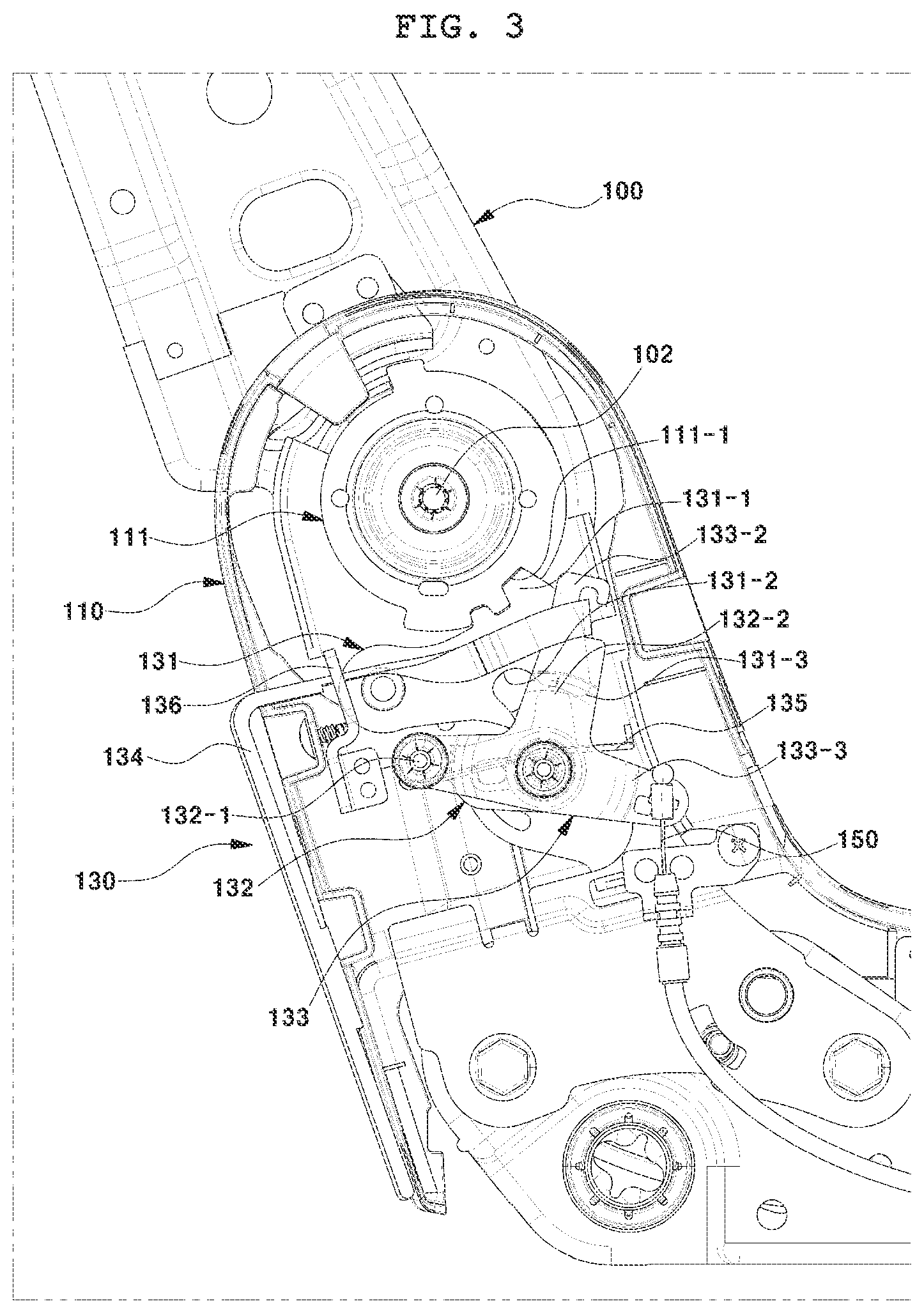 Patent US12552298 Figure 3 – Manual seatback folding apparatus of electric seat for vehicle