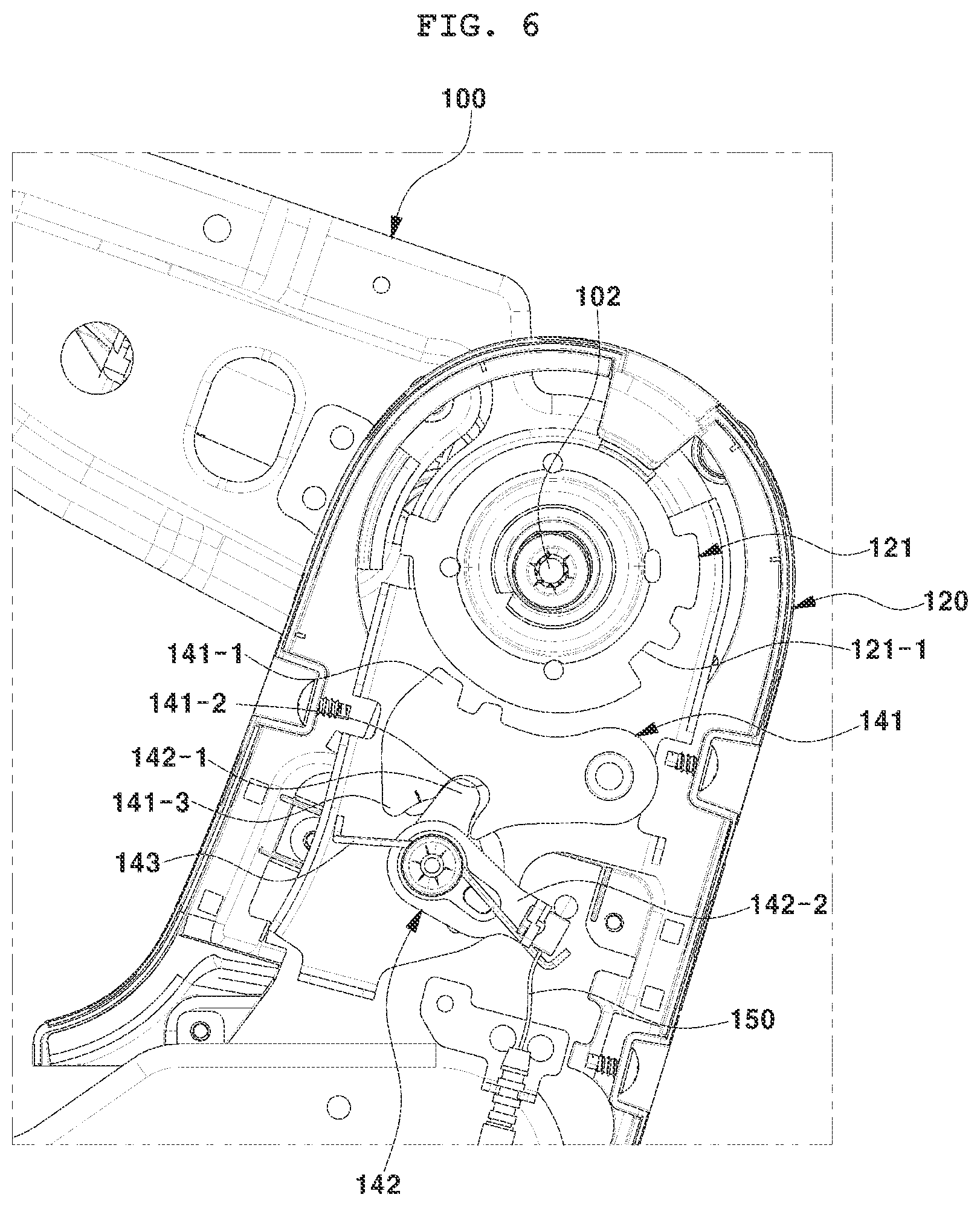 Patent US12552298 Figure 6 – Manual seatback folding apparatus of electric seat for vehicle