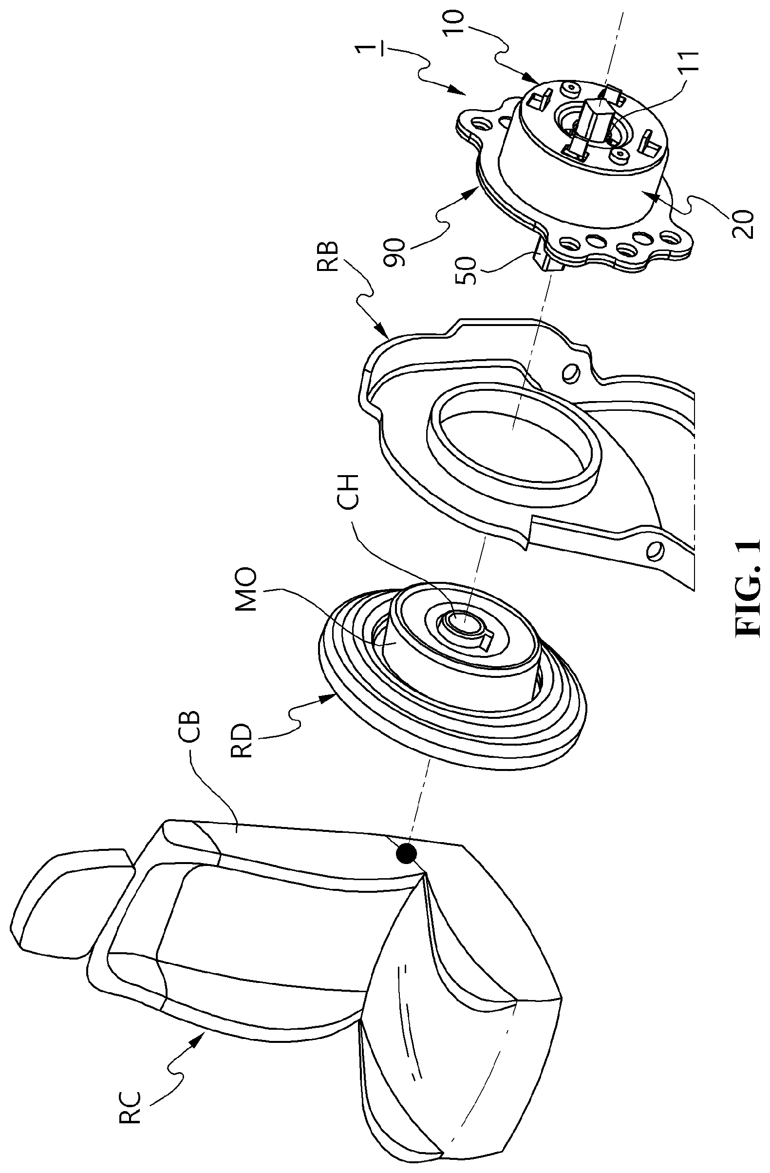 Patent US12552299 Figure 1 – Reclining device for vehicle seat