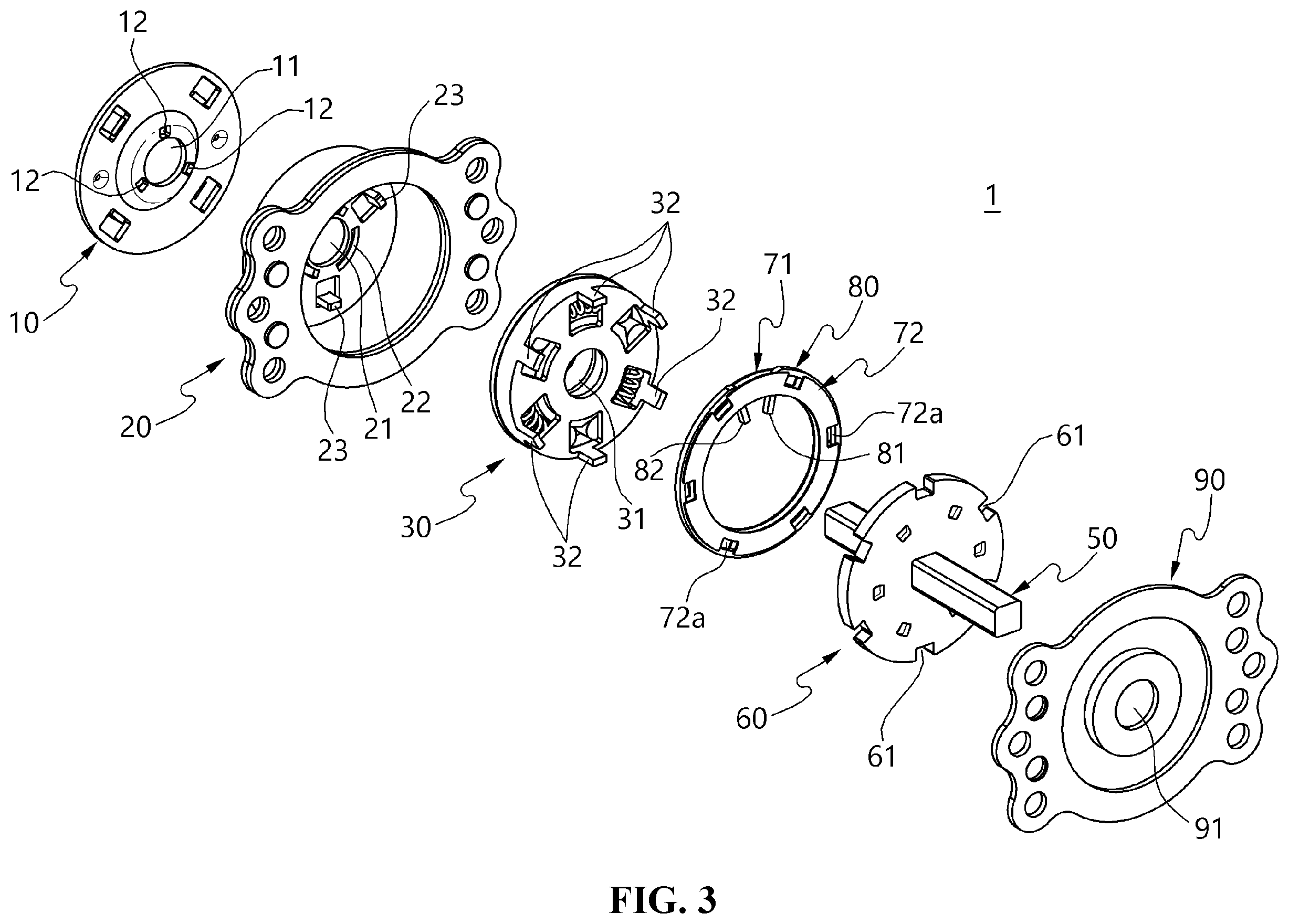 Patent US12552299 Figure 3 – Reclining device for vehicle seat