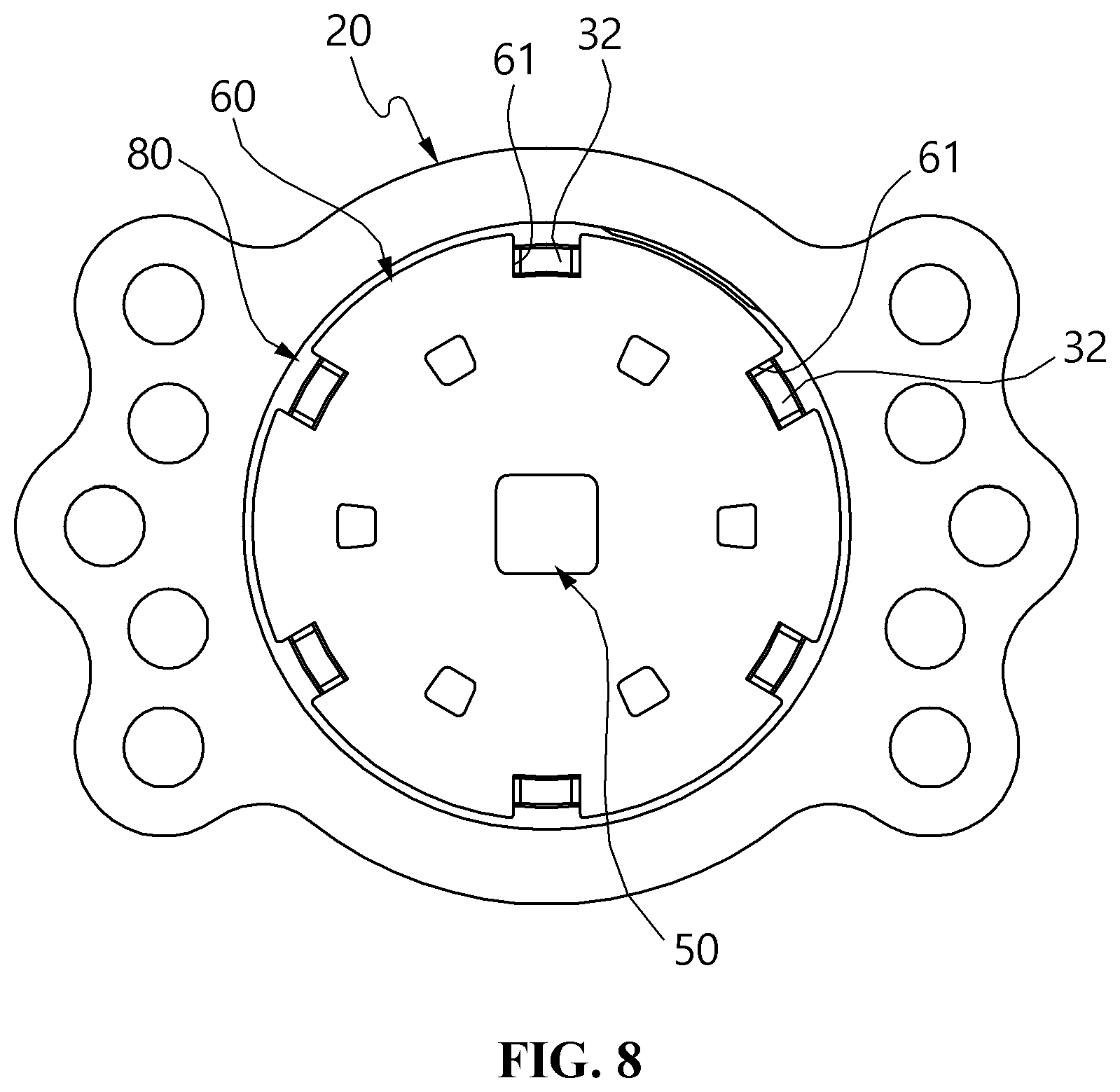 Patent US12552299 Figure 8 – Reclining device for vehicle seat