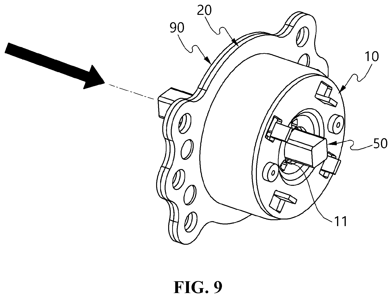 Patent US12552299 Figure 9 – Reclining device for vehicle seat