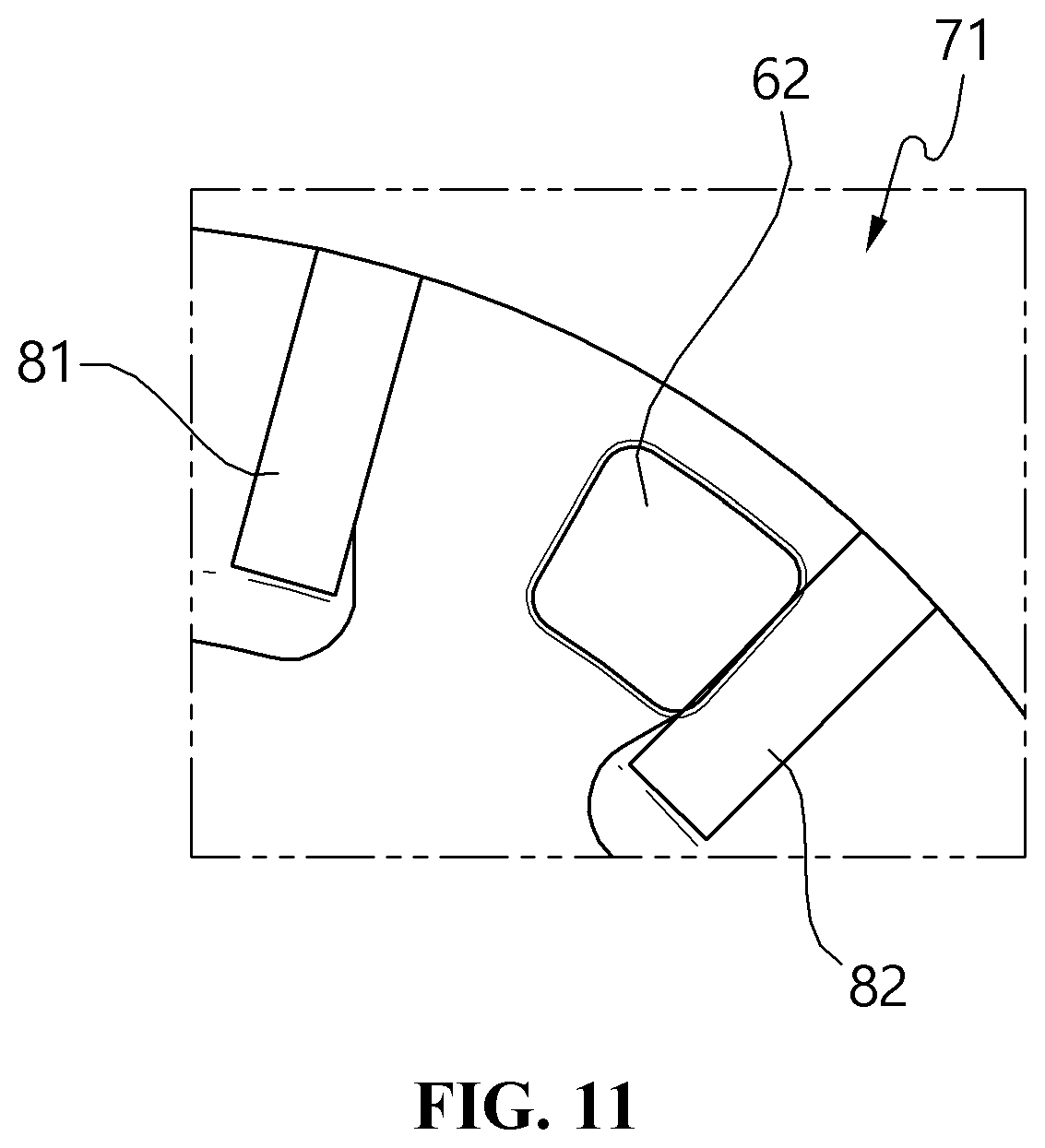 Patent US12552299 Figure 11 – Reclining device for vehicle seat